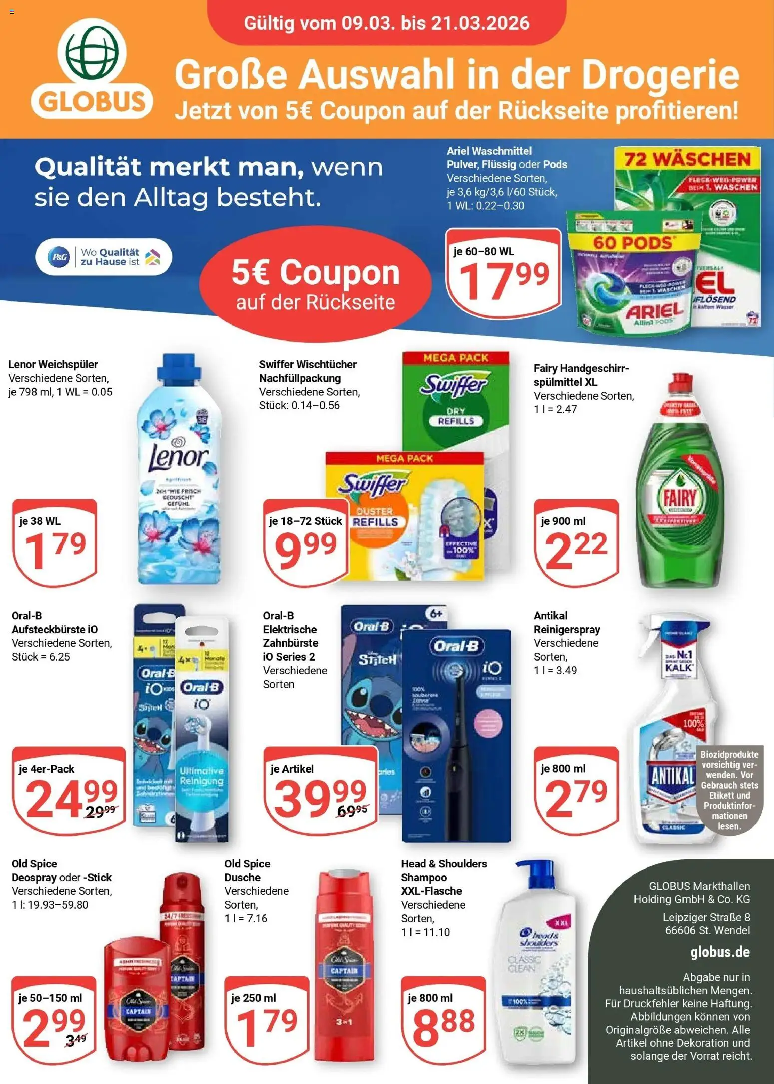 Globus prospekt Braunschweig	 – gültig ab 15.03.2026 | Seite: 35 | Produkte: Dusche, Head & shoulders, Zahnbürste, Swiffer
