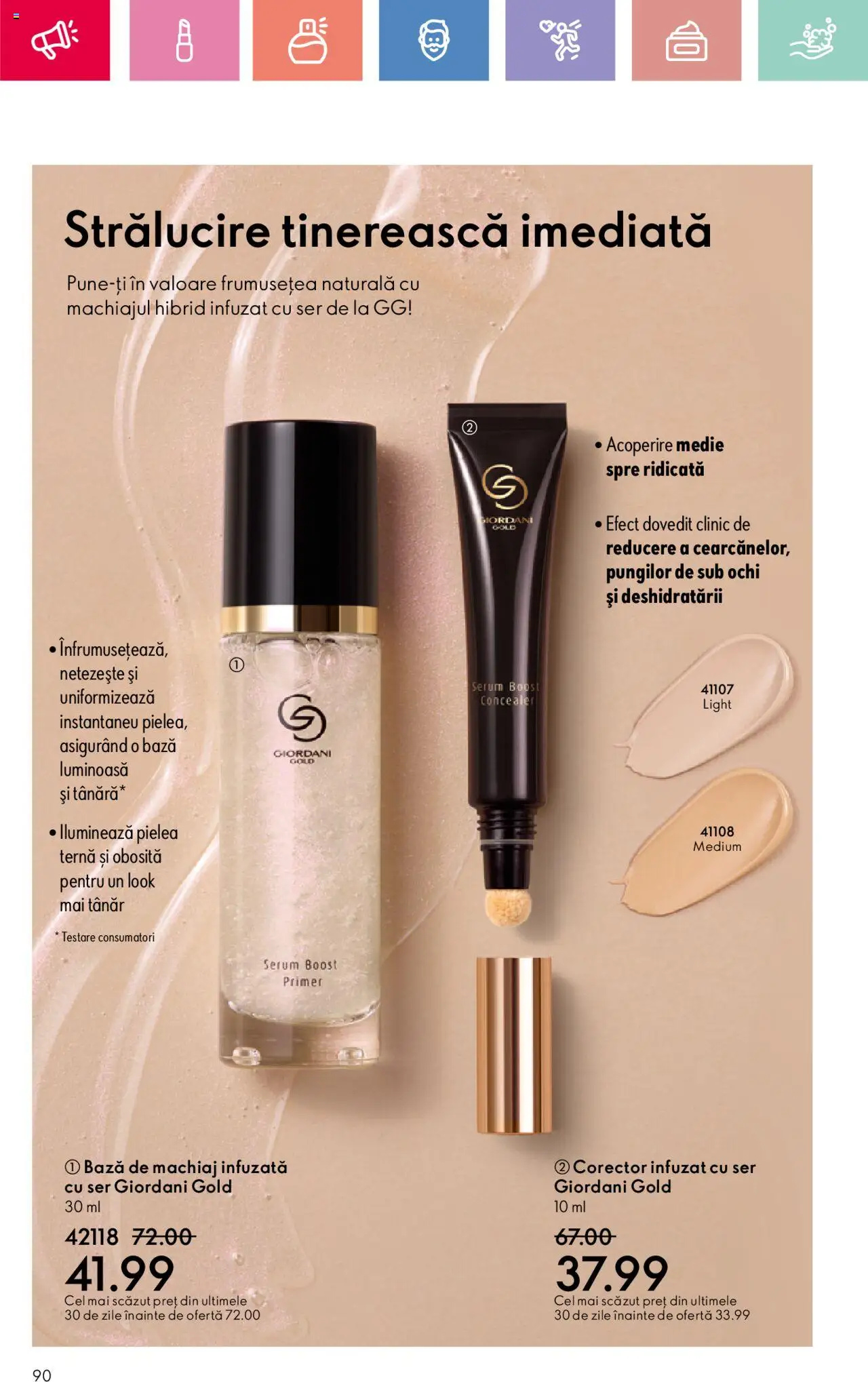 Oriflame catalog 11 2025 – valabil de la 27.07.2025 | Pagină: 90 | Produse: Serum, Bază de machiaj, Machiaj