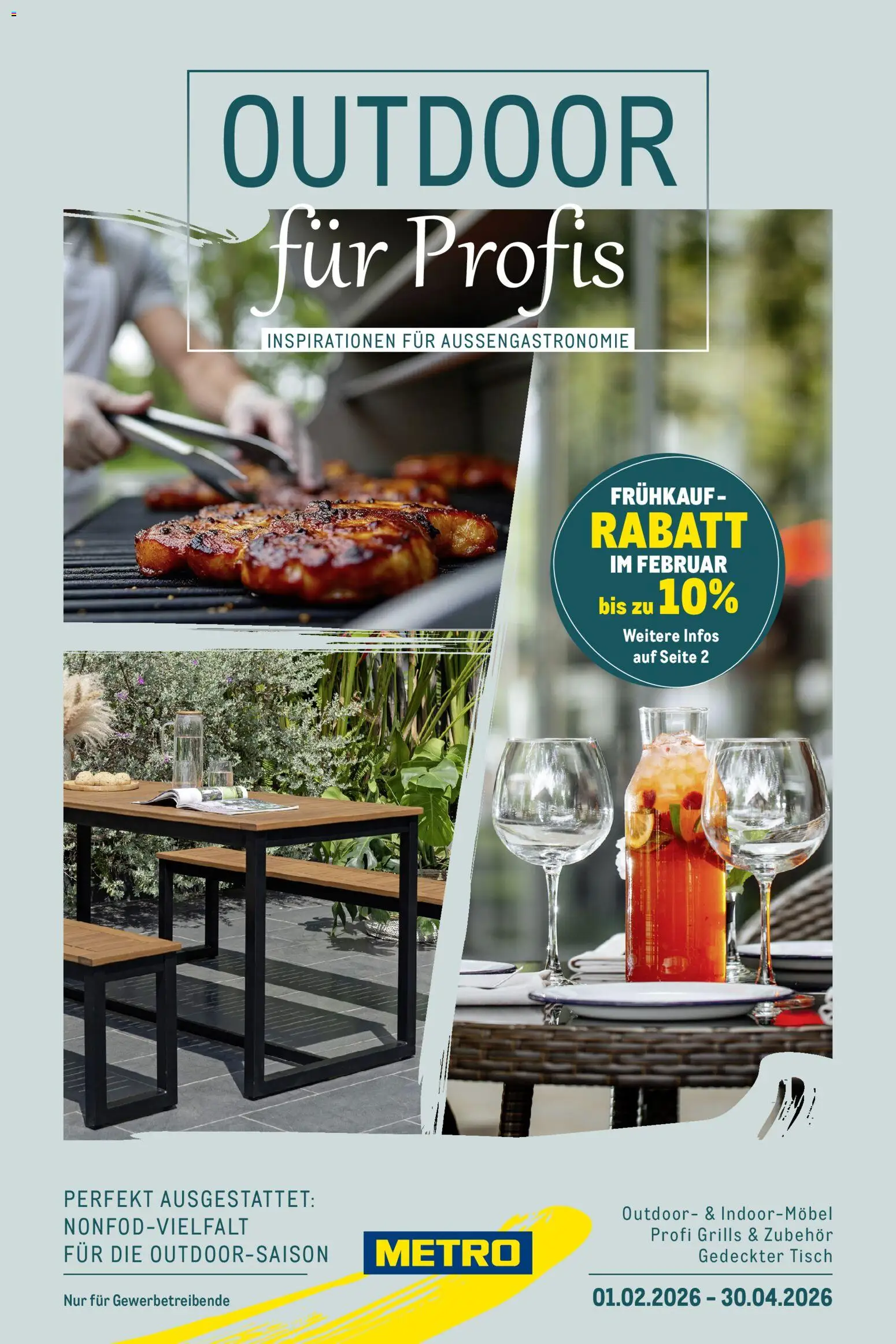 Metro Outdoor für Profis – gültig ab 01.02.2026 | Seite: 1 | Produkte: Tisch