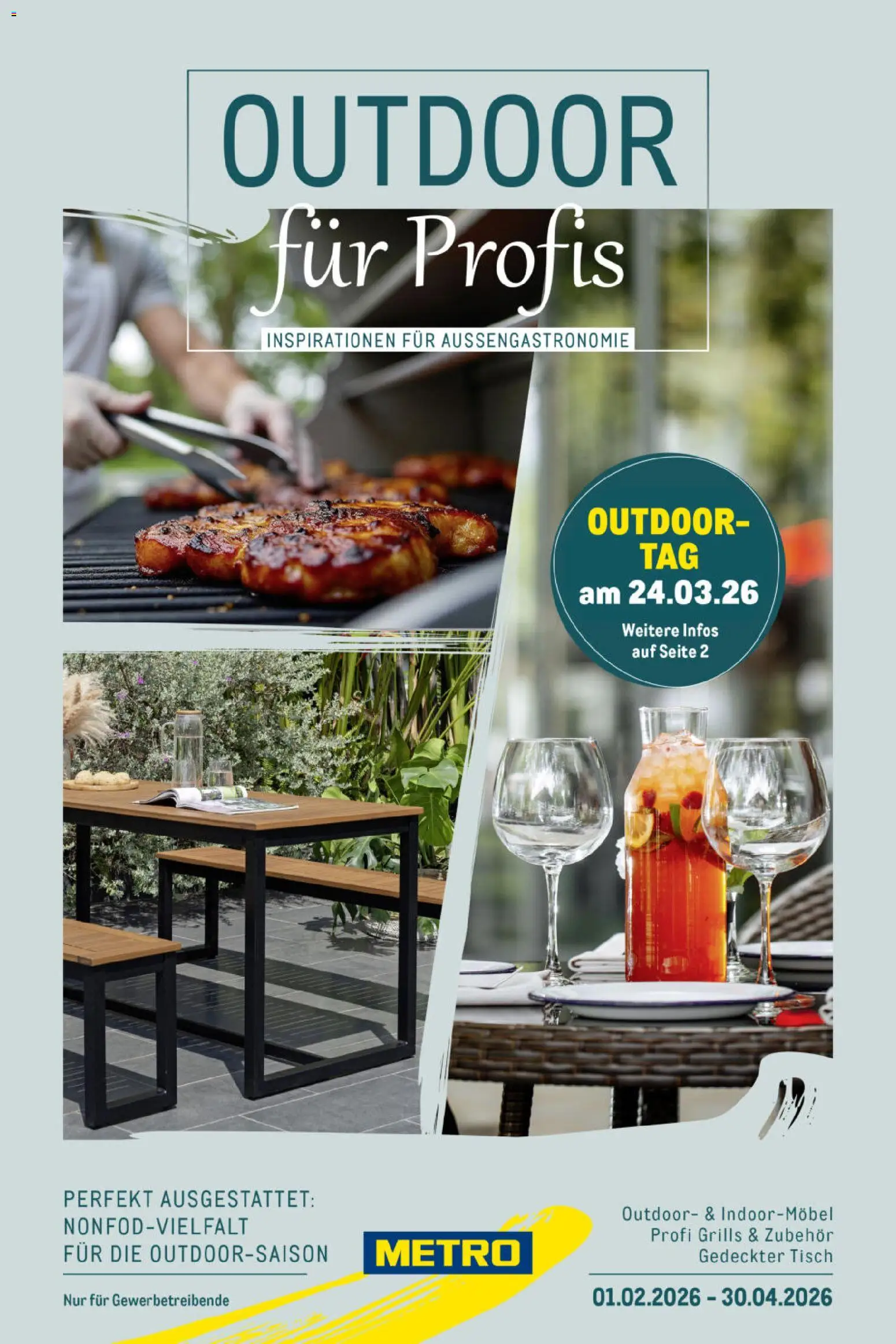 Metro Outdoor für Profis – gültig ab 01.02.2026 | Seite: 1 | Produkte: Tisch