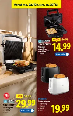 Lidl Folder week 52 - Voorbeeld van een folder van Lidl, geldig van 22.12.2025 | Pagina: 40 | Producten: Sandwich, Grill, Toaster