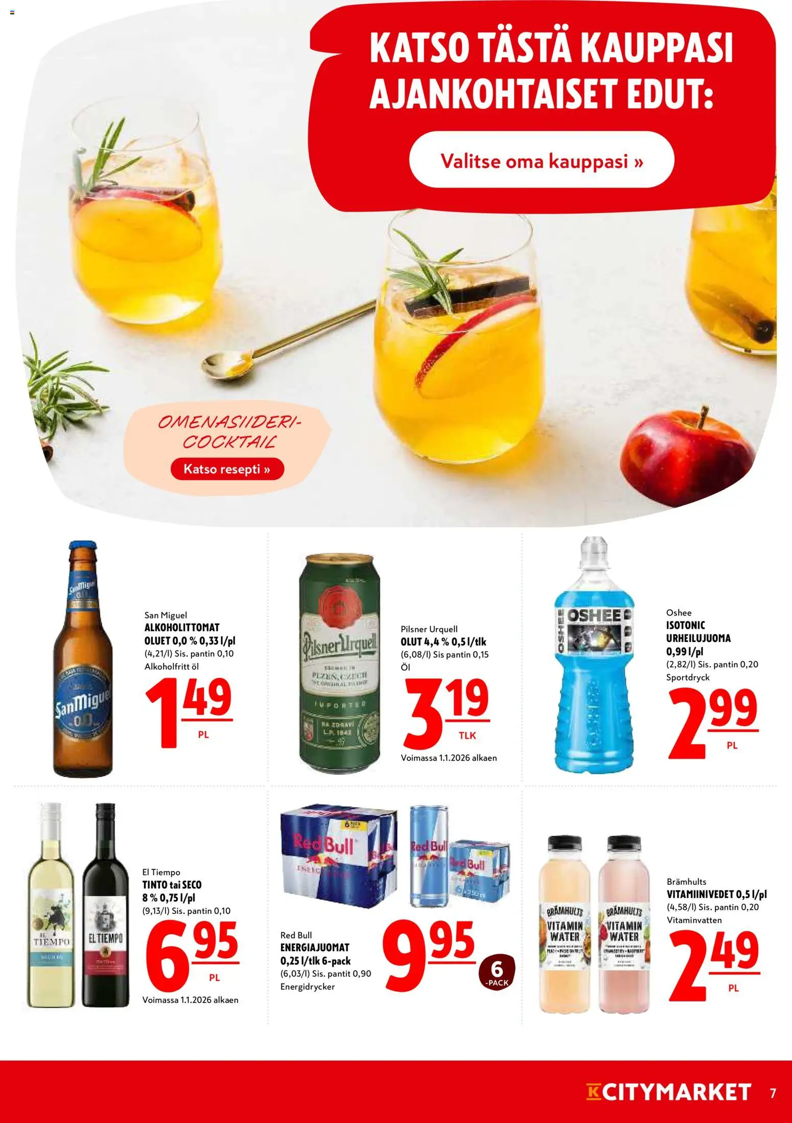 K-Citymarket tarjoukset – voimassa 01.01.2026 alkaen | Sivu: 7