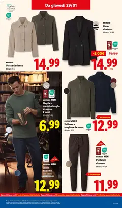 Anteprima del volantino esmara MEN Pullover o maglione da uomo, Pullover o maglione da uomo, Misure: S-XL valido a partire dal 26.01.2026 | Pagina: 41 | Prodotti: Giacca, Pantaloni, Maglione, Jeans