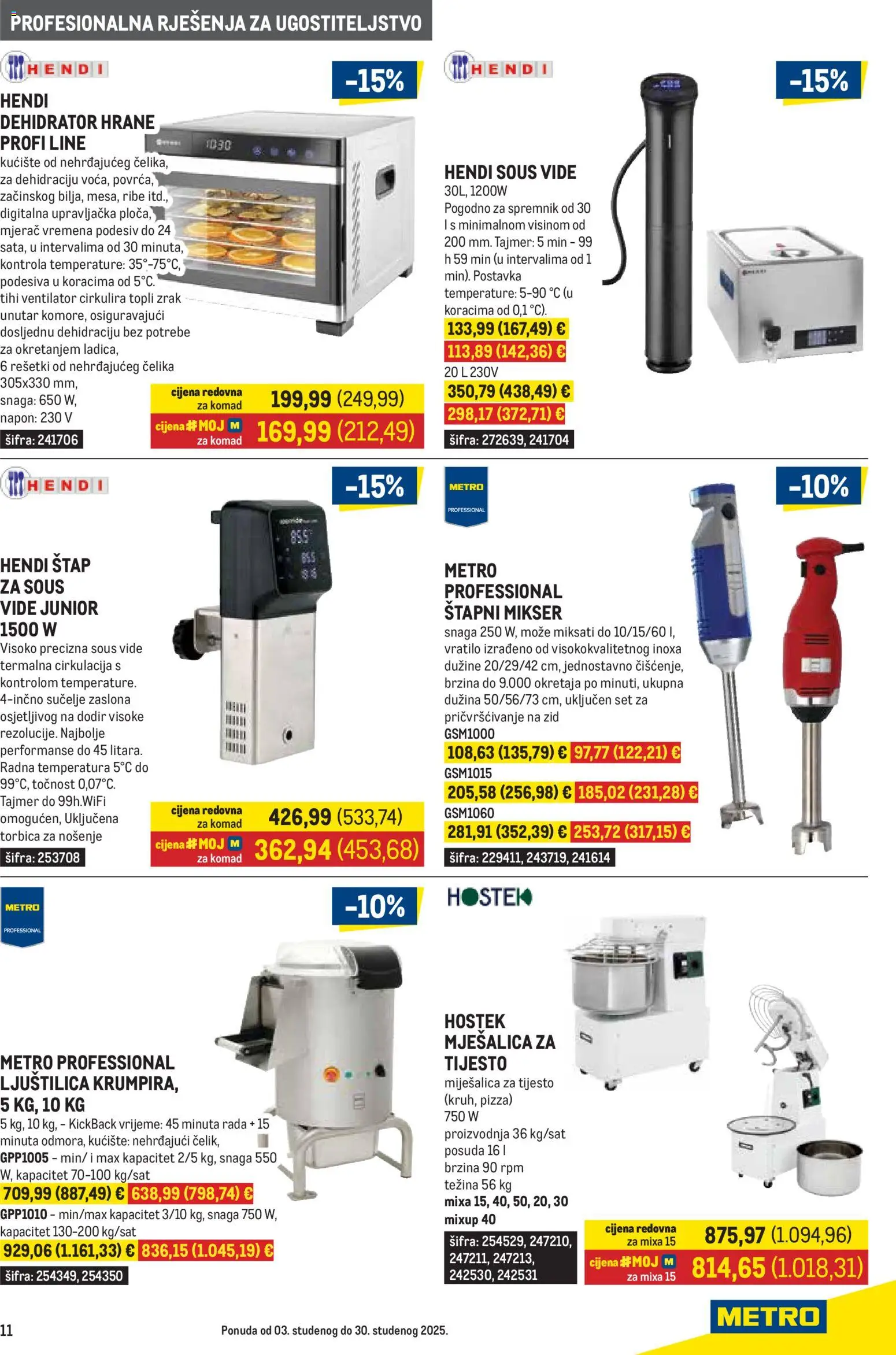 Metro katalog | vrijedi od 03.11.2025 | Stranica: 11 | Proizvodi: Ventilator, Štapni mikser, Pizza, Torbica