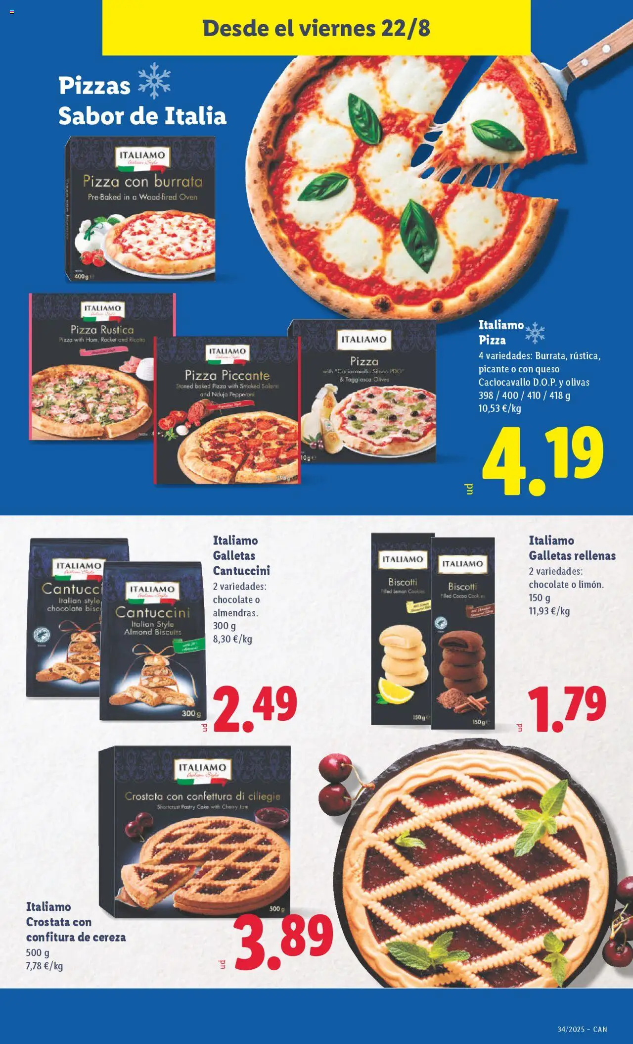 Lidl - Canarias │ válido desde el 18.08.2025 | Página: 33 | Productos: Queso, Chocolate, Galletas, Salami