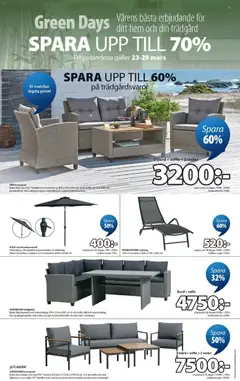 JYSK erbjudanden - Förhandsvisning av reklamblad från butik JYSK aktuell från 23.03.2026 | Sida: 3 | Produkter: Dynor, Galler, Bord, Stol