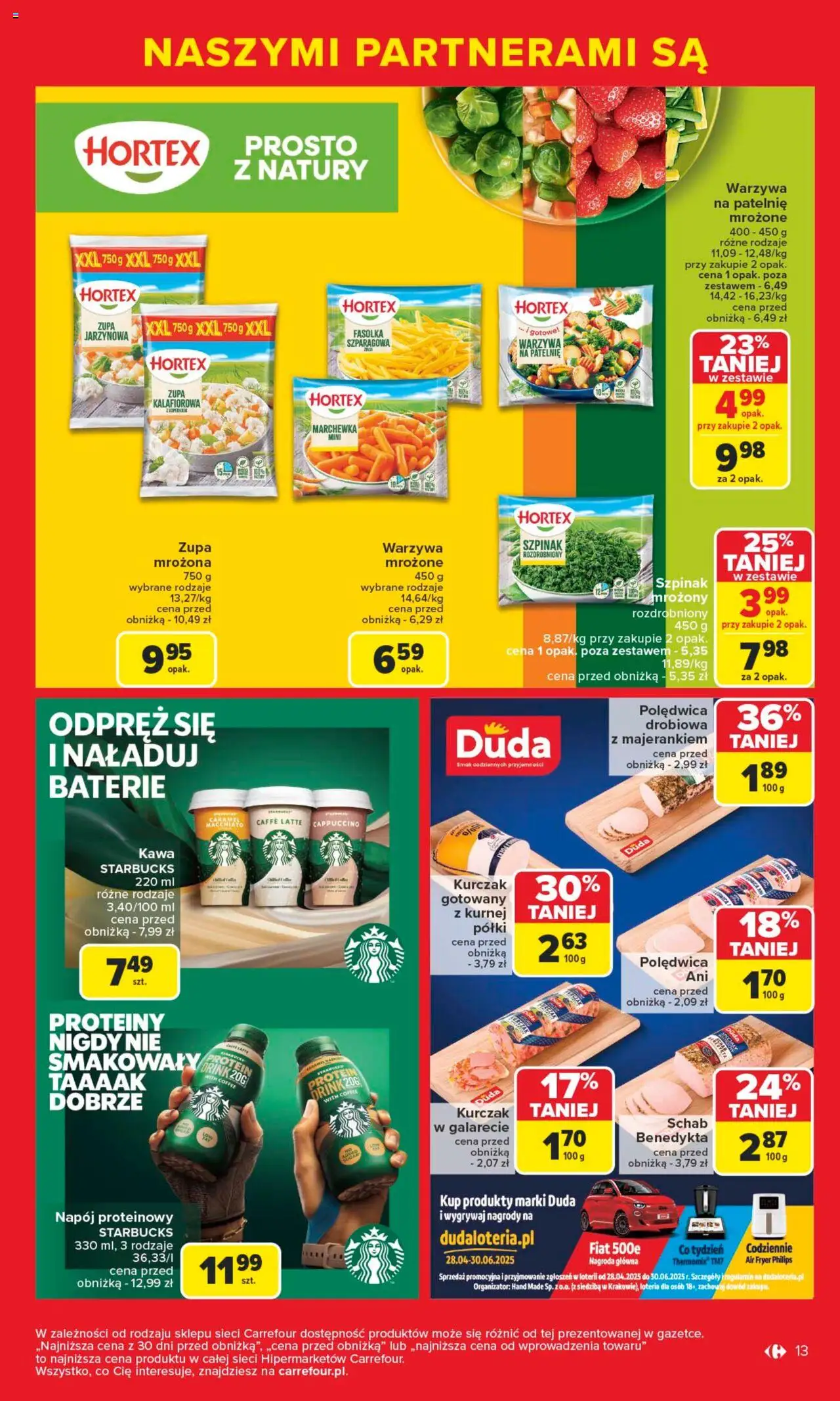 Carrefour Gazetka - Markowe okazje czekają od 09.06.2025 | Strona: 13 | Produkty: Szpinak mrożony, Patelnie, Zupa, Marchewka