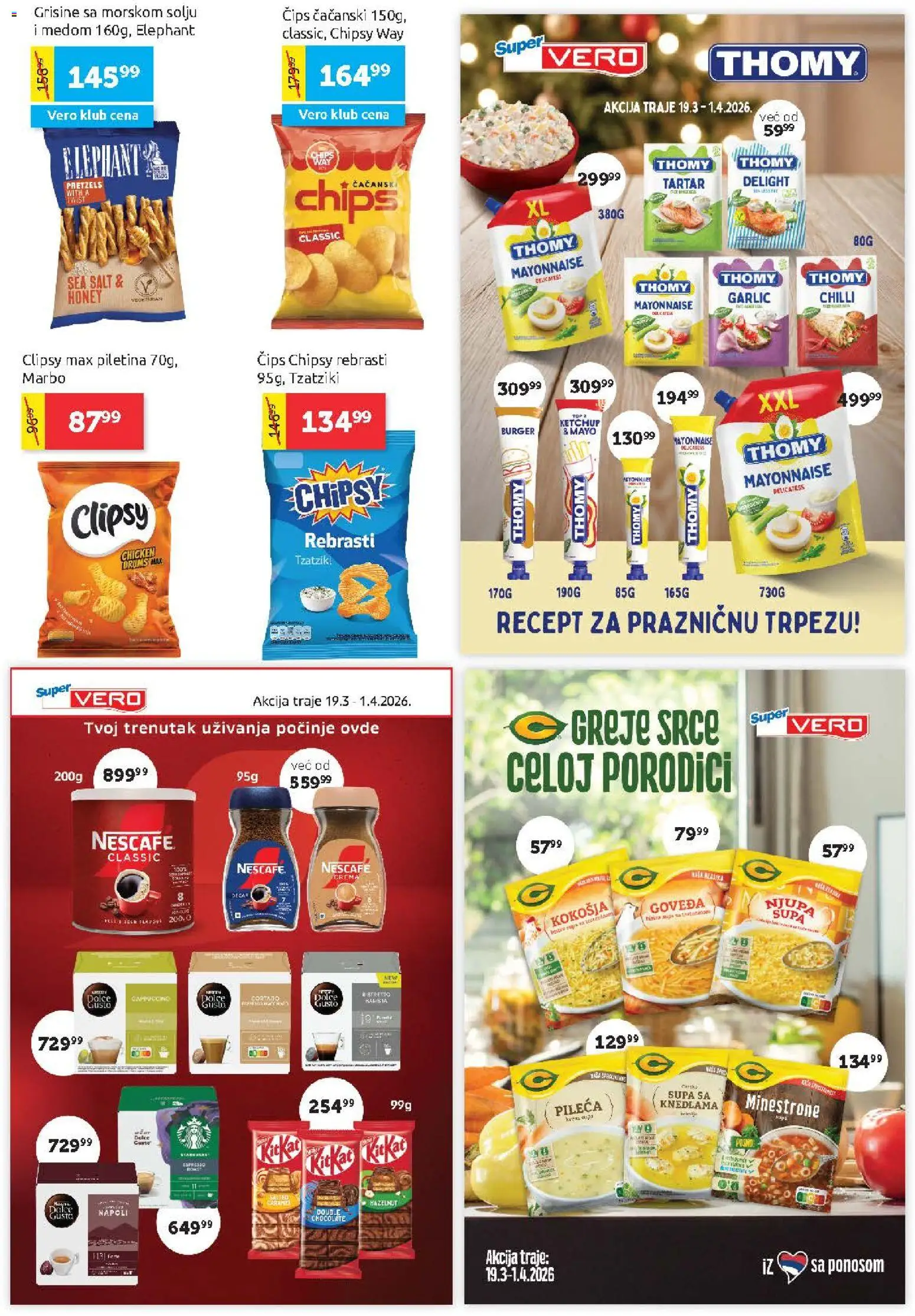 SuperVERO katalog - važi od 19.03.2026 | Strana: 15 | Proizvode: Čips, Burger, Piletina, Nescafé
