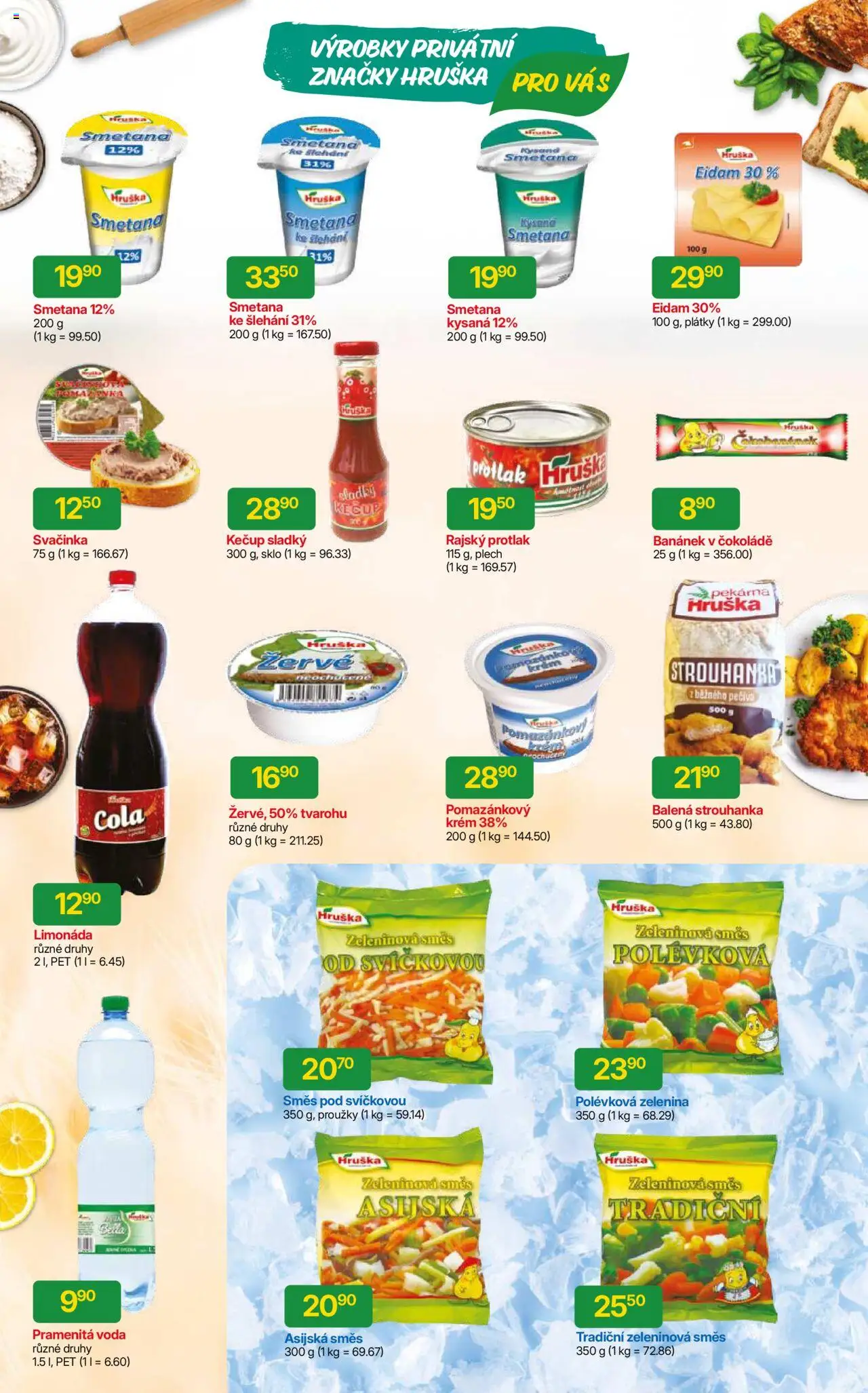 Hruška katalog od 06.08.2025 | Strana: 16 | Produkty: Žervé, Smetana ke šlehání, Strouhanka, Cola