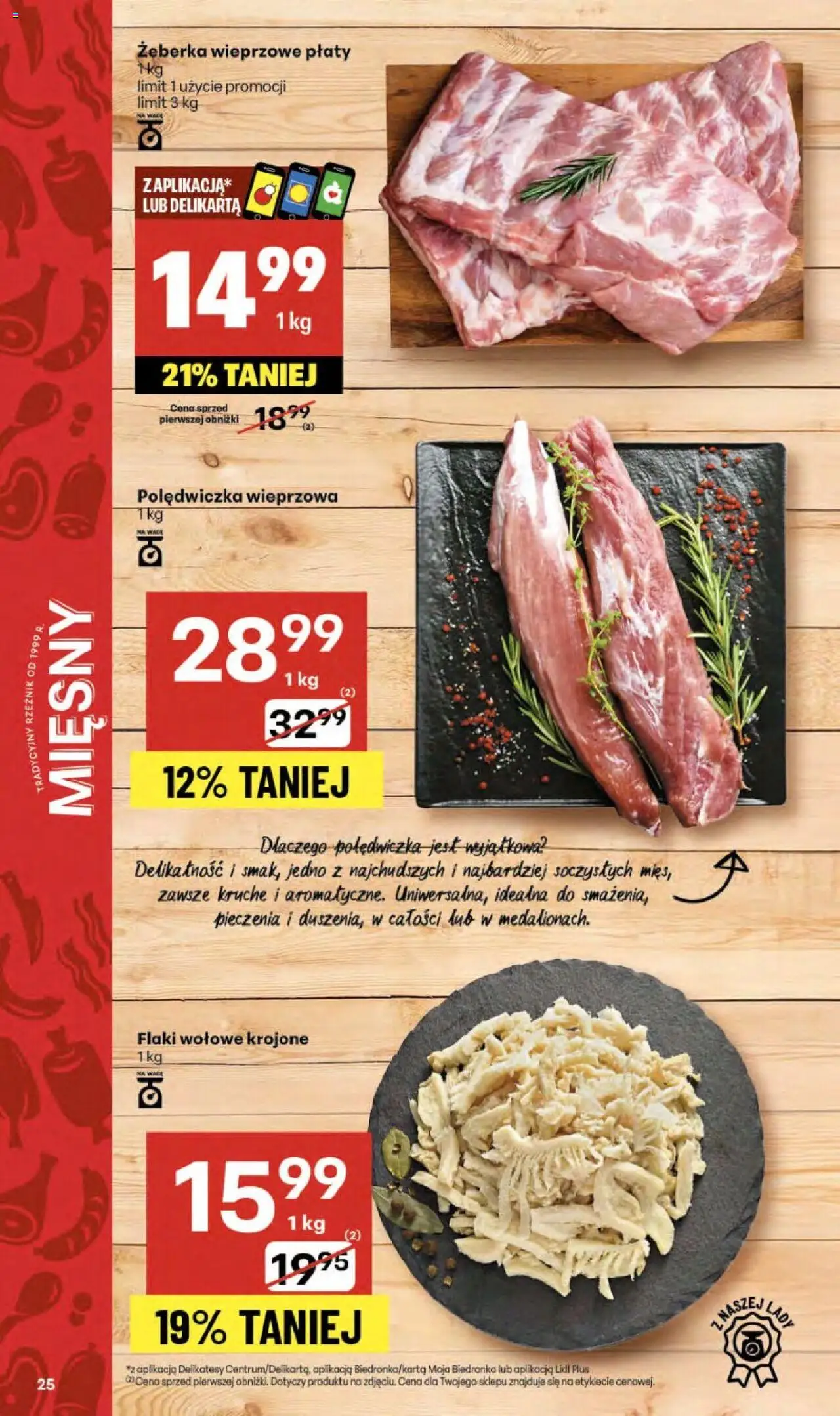 Delikatesy Centrum Gazetka od 02.10.2025 | Strona: 25 | Produkty: Polędwiczka wieprzowa, Delikatesy, Flaki, Flaki wołowe