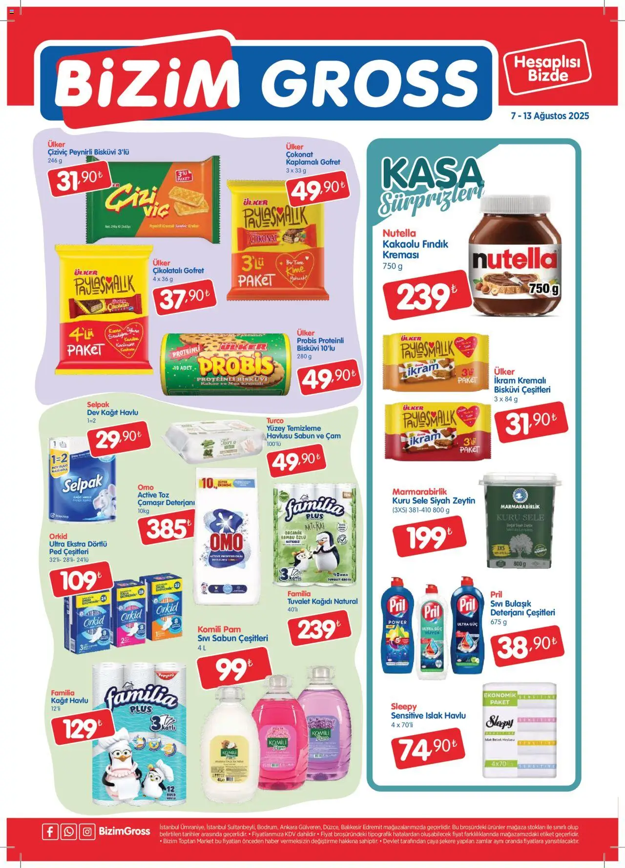 Bizim Toptan - Bizim Gross Fırsat Bülteni - 07.08.2025 tarihinden itibaren geçerlidir | Sayfa: 3 | Ürünler: Tuvalet, Sabun, Çamaşır deterjanı, Zeytin