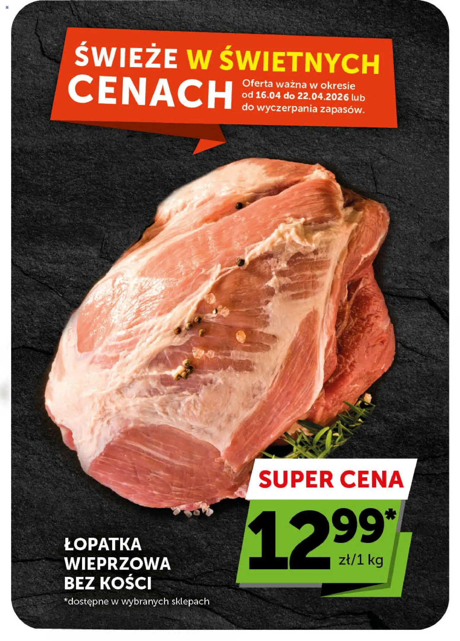 Groszek gazetka od 16.04.2026 | Strona: 6 | Produkty: Łopatka wieprzowa