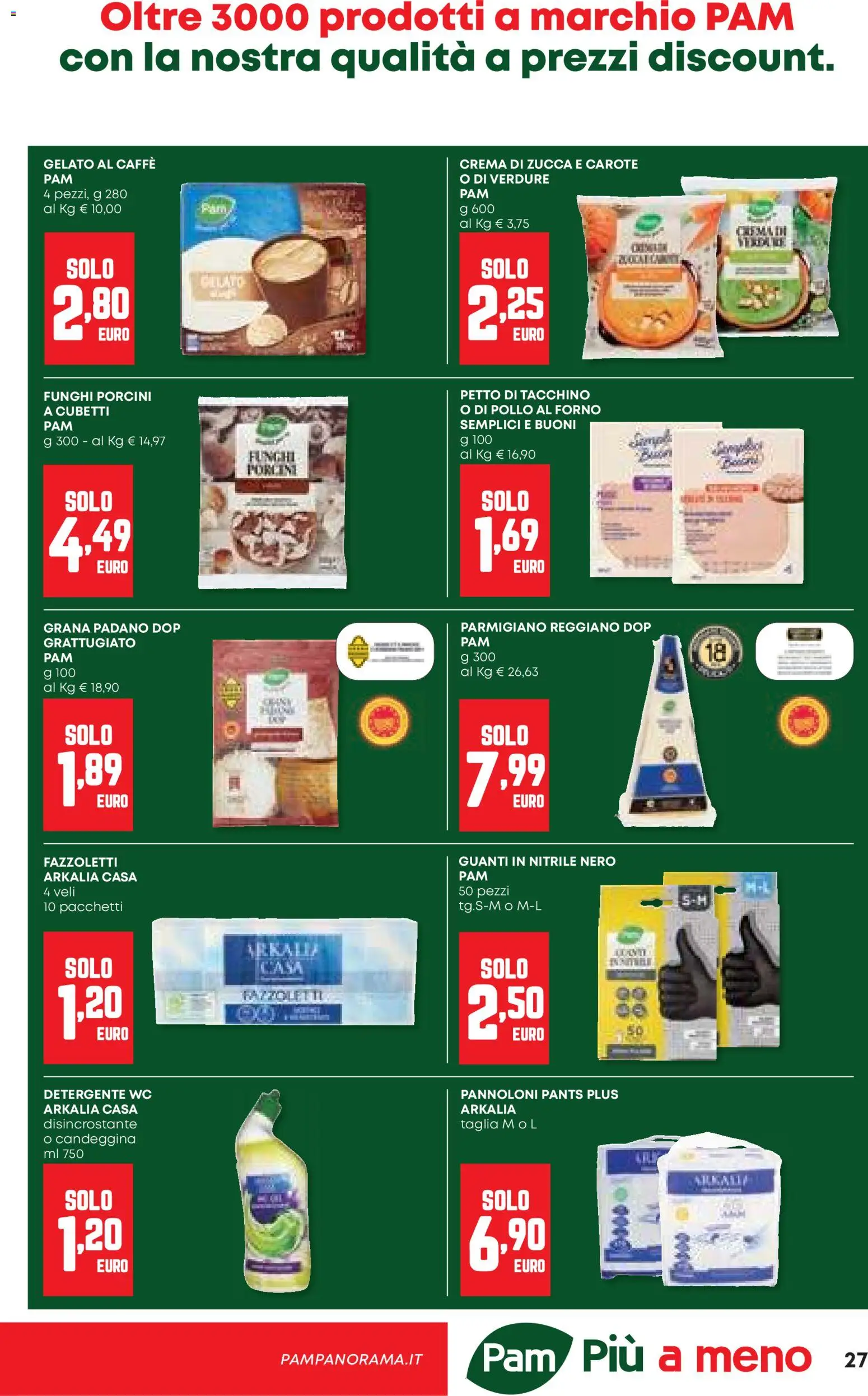 Volantino Panorama del 06.11.2025 | Pagina: 27 | Prodotti: Detergente, Candeggina, Fazzoletti, Tacchino