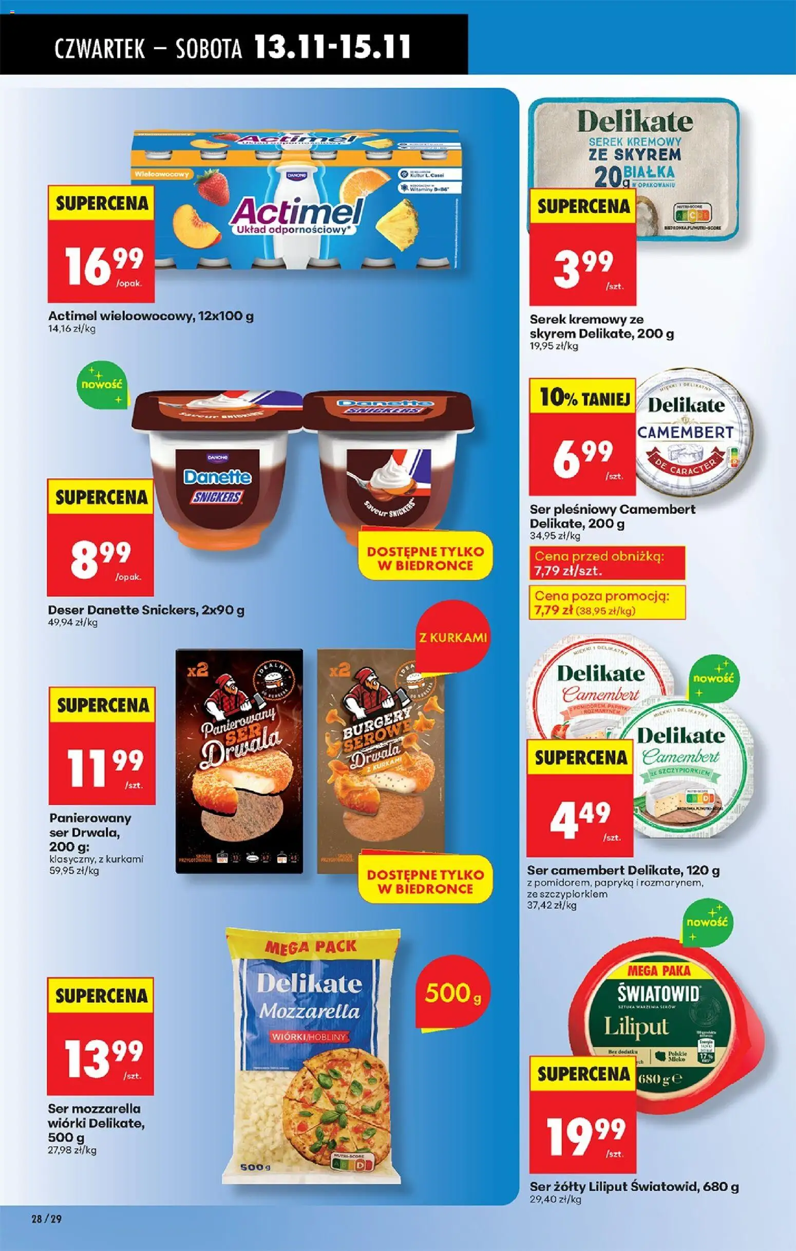 Biedronka gazetka - Oferta w tym tygodniu od 13.11.2025 | Strona: 32 | Produkty: Cream cheese, Papryka, Camembert, Ser