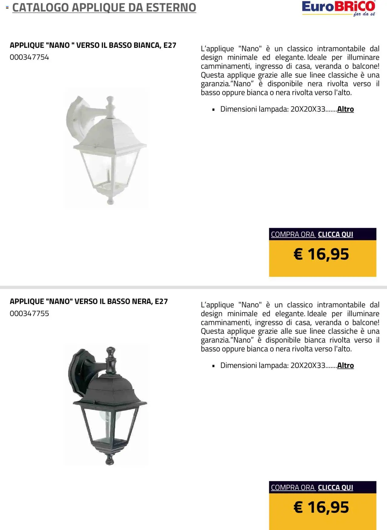 Volantino Eurobrico del 23.07.2025 | Pagina: 5 | Prodotti: Lampada