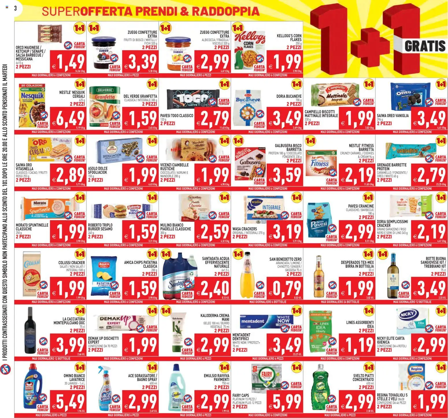 Volantino PIM Supermercati del 13.02.2026 | Pagina: 3 | Prodotti: Crema, Sgrassatore, Acqua, Bagno