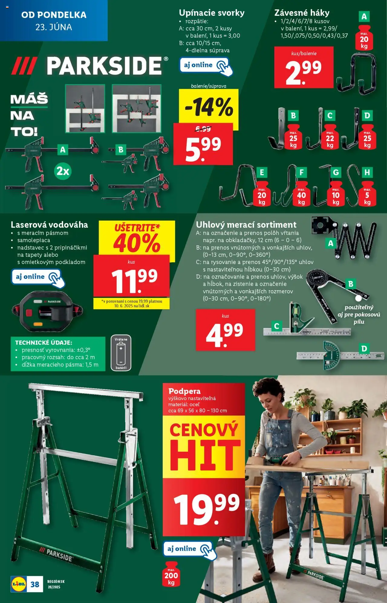 Lidl leták │ platný od 23.06.2025 | Strana: 48 | Produkty: Tapety, Parkside