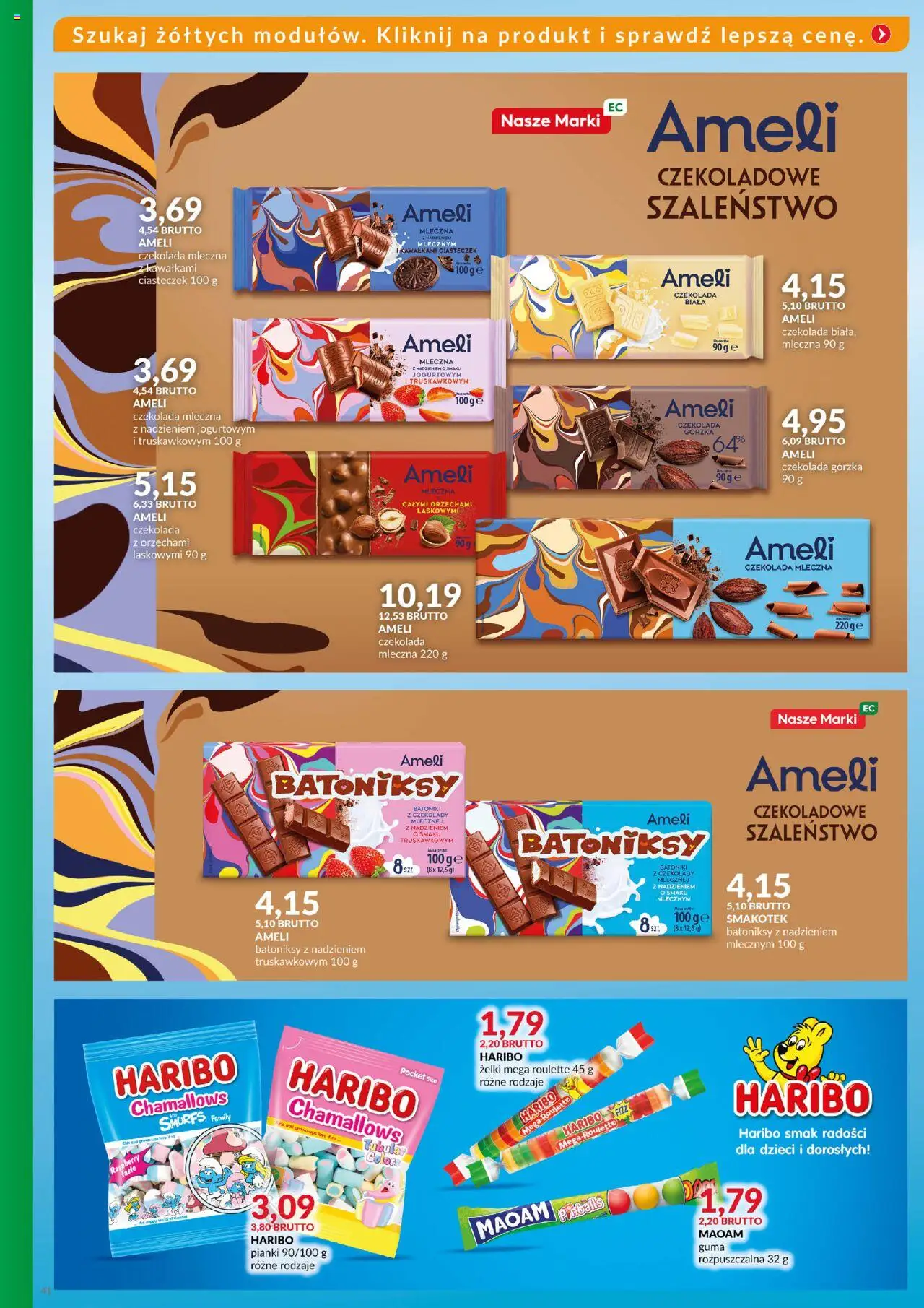 Eurocash Gazetka - Katalog Artykułów Spożywczych od 27.07.2025 | Strona: 41 | Produkty: Czekolady, Czekolada mleczna, Czekolada gorzka, Żelki