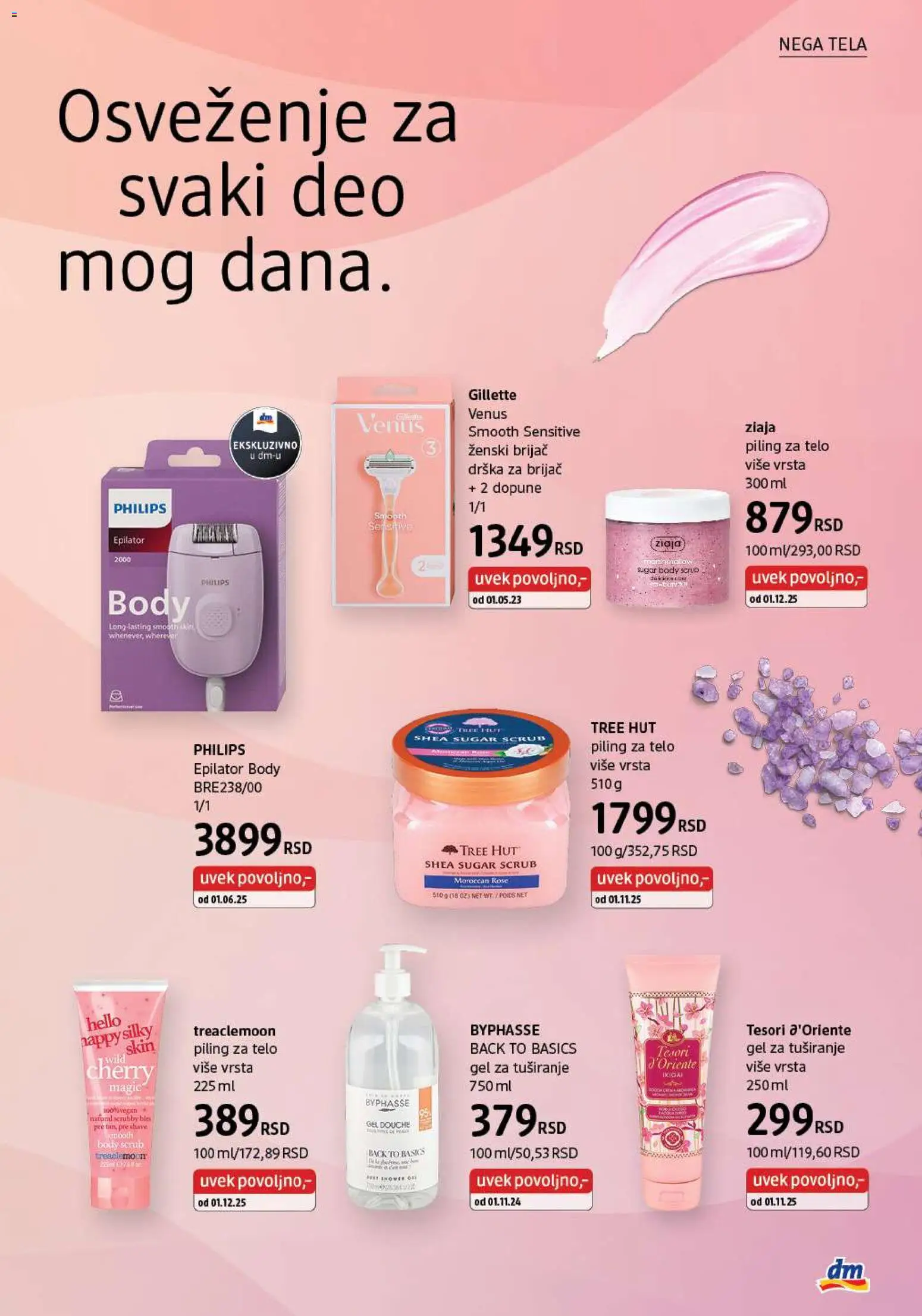 DM Drogerie katalog - važi od 01.03.2026 | Strana: 27 | Proizvode: Gillette, Epilator, Brijač, Piling