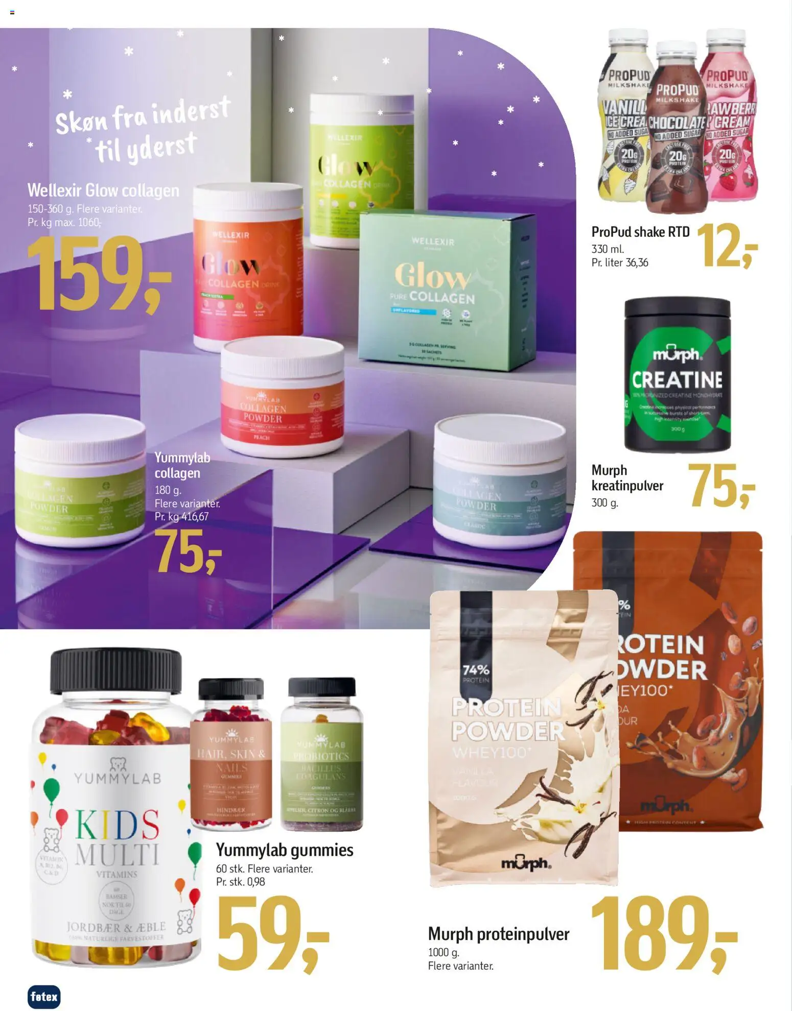 Føtex tilbudsavis – gyldig fra 14.11.2025 | Side: 16 | Produkter: Jordbær, Milkshake, Collagen