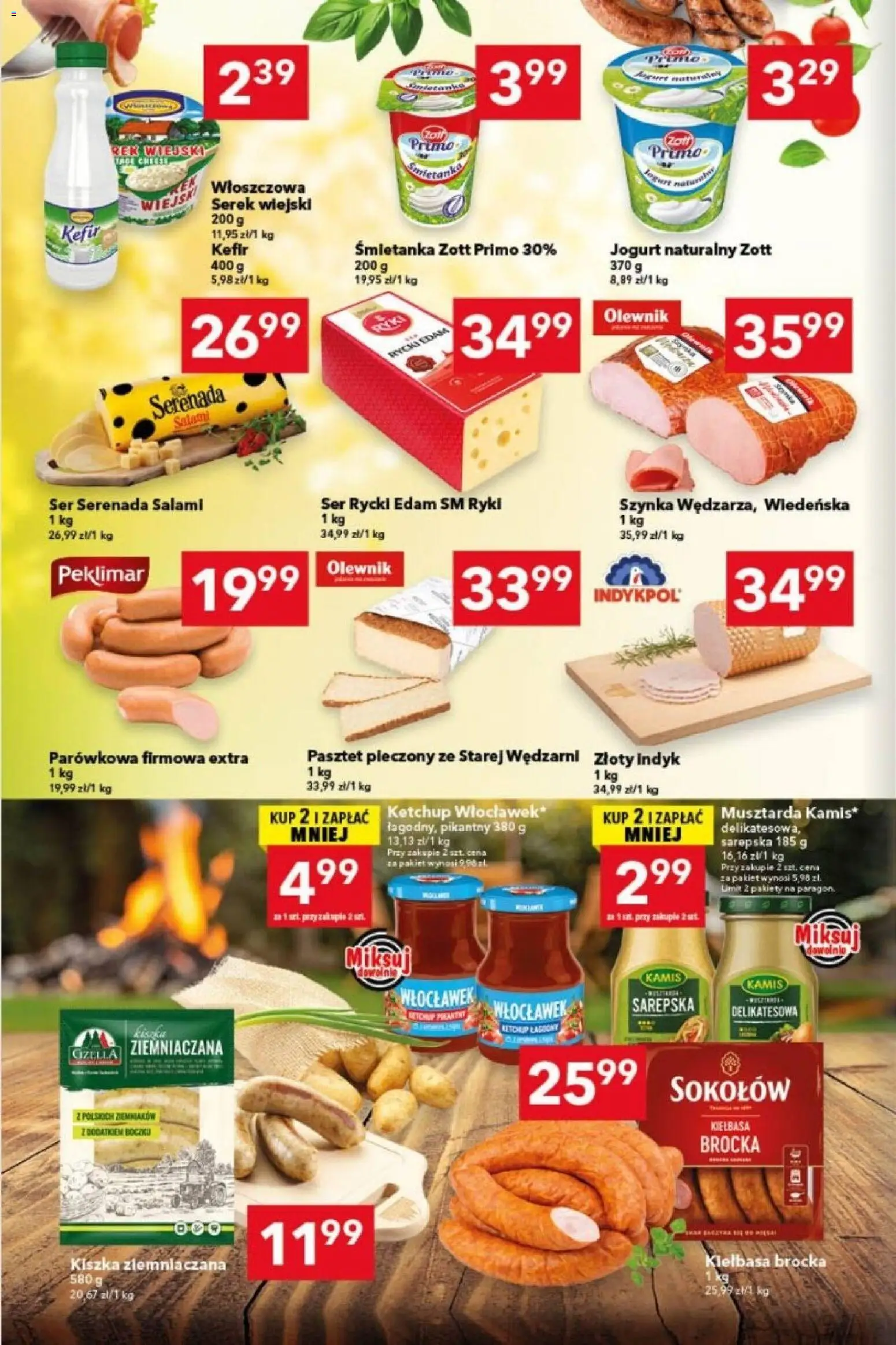 Lewiatan gazetka - Przepis na udany tydzień od 16.04.2026 | Strona: 2 | Produkty: Kefir, Ketchup, Kiszka ziemniaczana, Musztarda