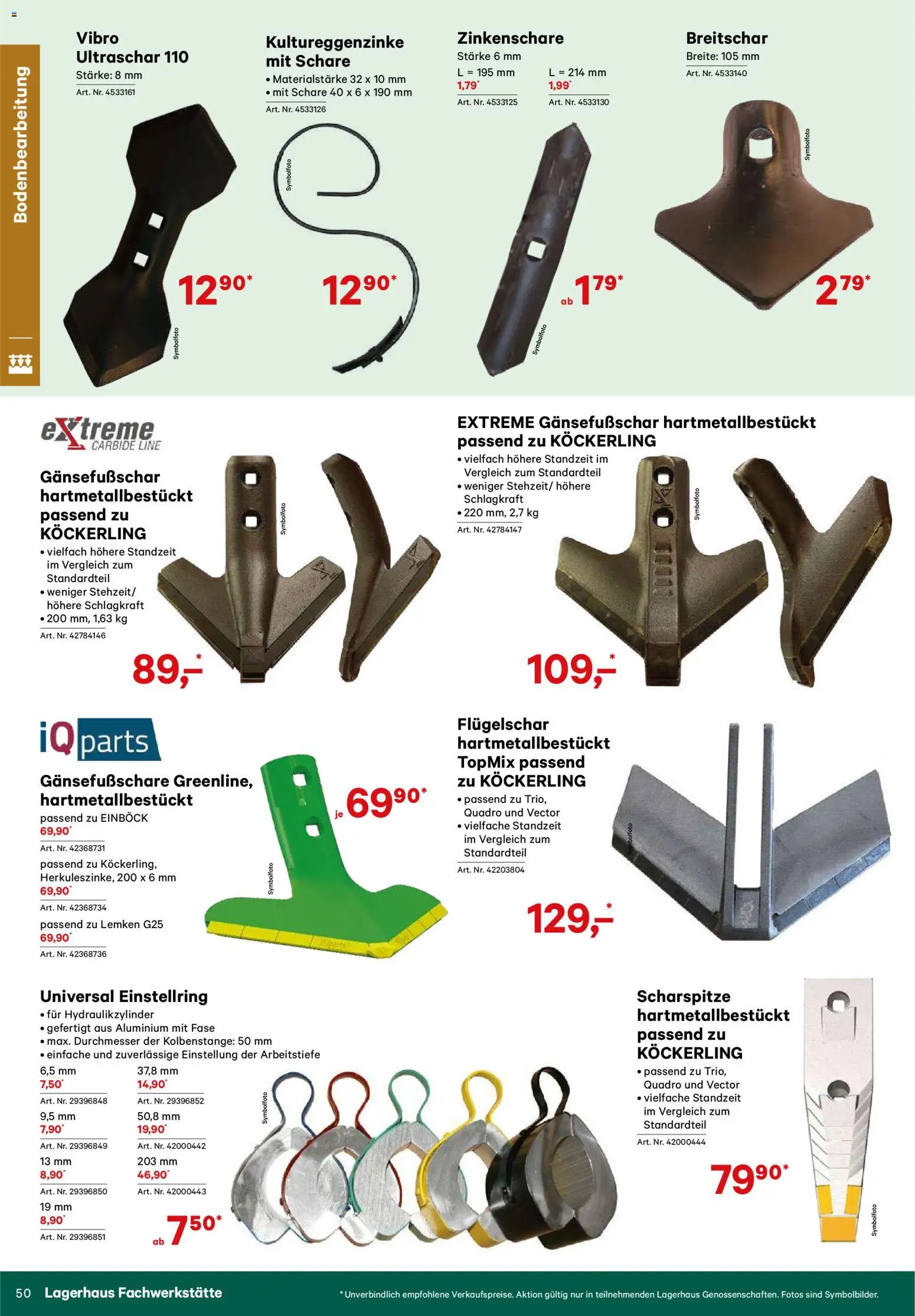 Lagerhaus Verschleißteile & Zubehör gültig ab 01.01.2026 | Seite: 50