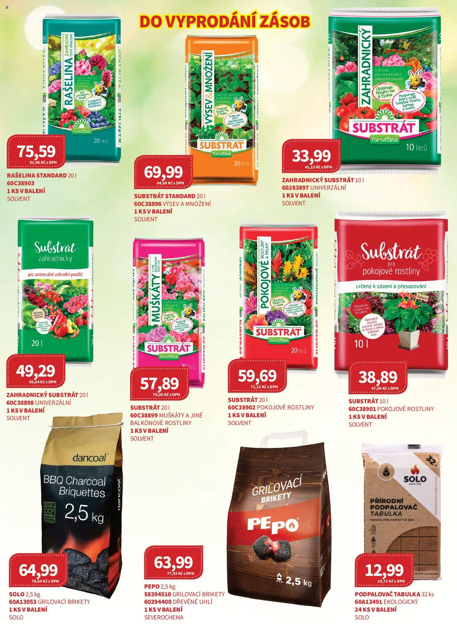 Kubík leták - Velkoobchod 03/2026 od 01.03.2026 | Strana: 44 | Produkty: Grilovací brikety, Pokojové rostliny, Hnojivo, Zahradnický substrát