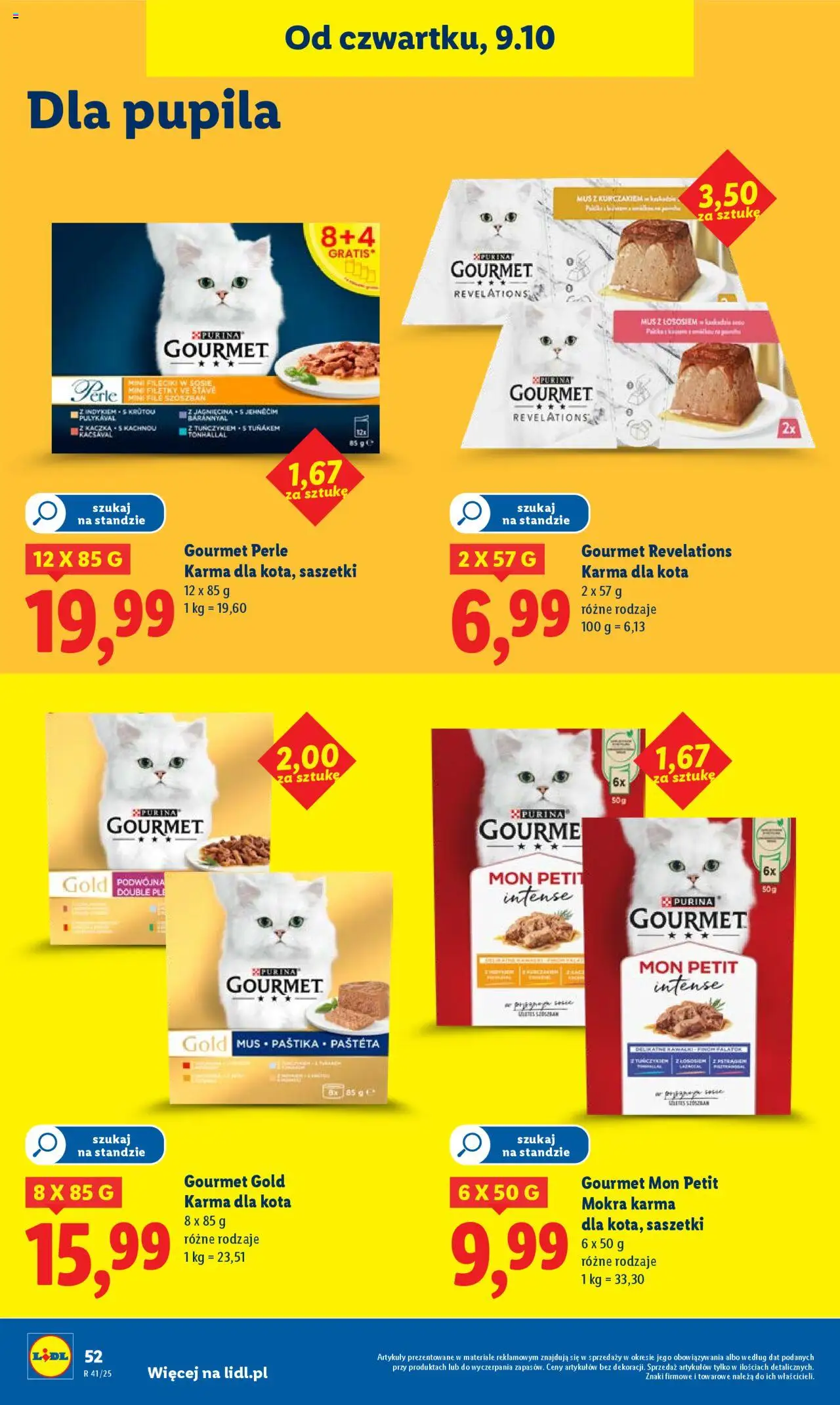Lidl Gazetka od 09.10.2025 | Strona: 58 | Produkty: Kaczka, Jagnięcina, Karma dla kota