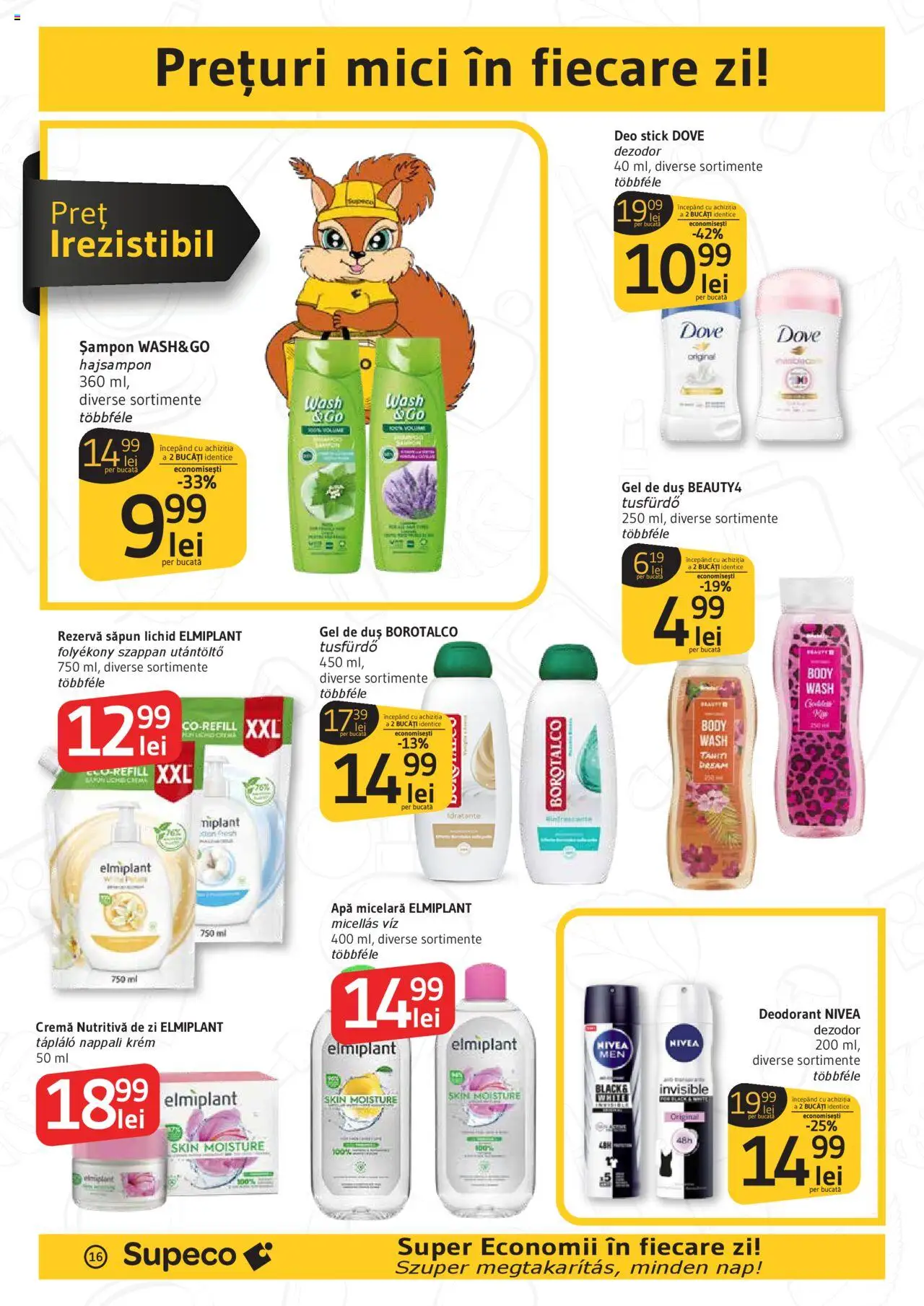 Noul catalog Supeco – valabil de la 16.10.2025 | Pagină: 16 | Produse: Duș, Deodorant, Săpun lichid, Apă