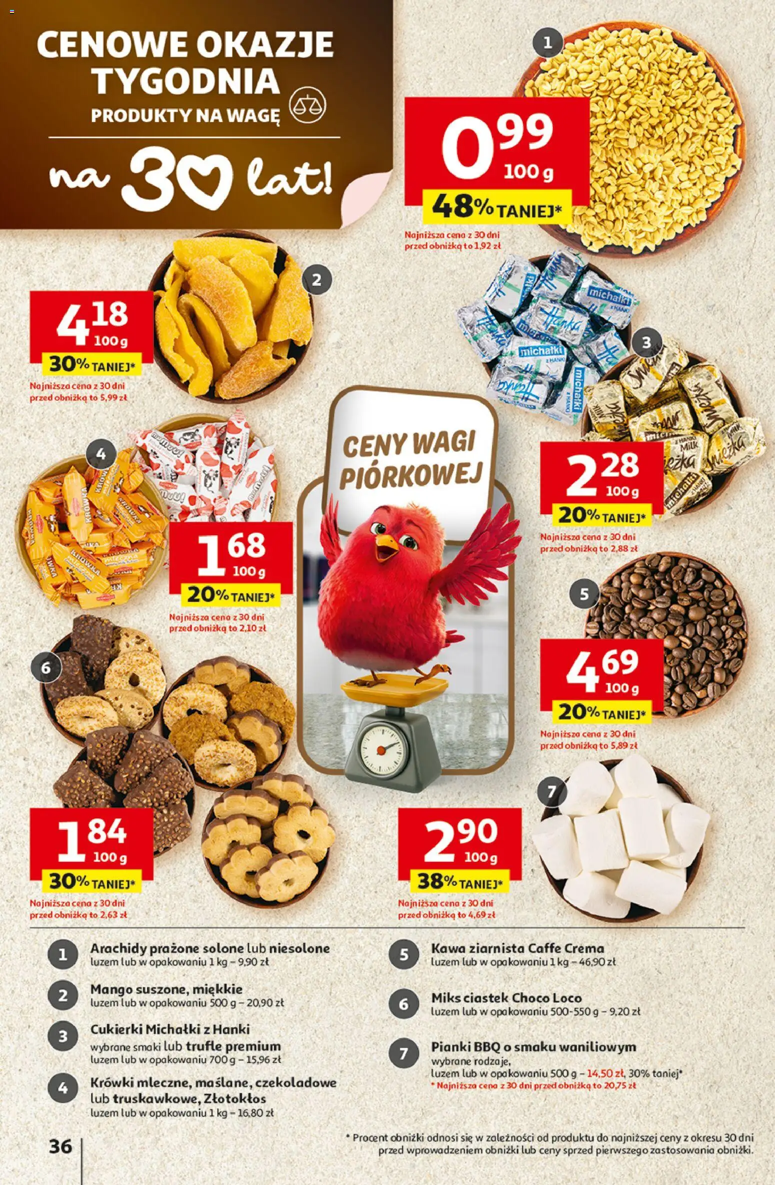 Auchan gazetka - 30 Lat Hipermarket od 29.04.2026 | Strona: 36 | Produkty: Mango, Kawa ziarnista, Pianki, Kawa