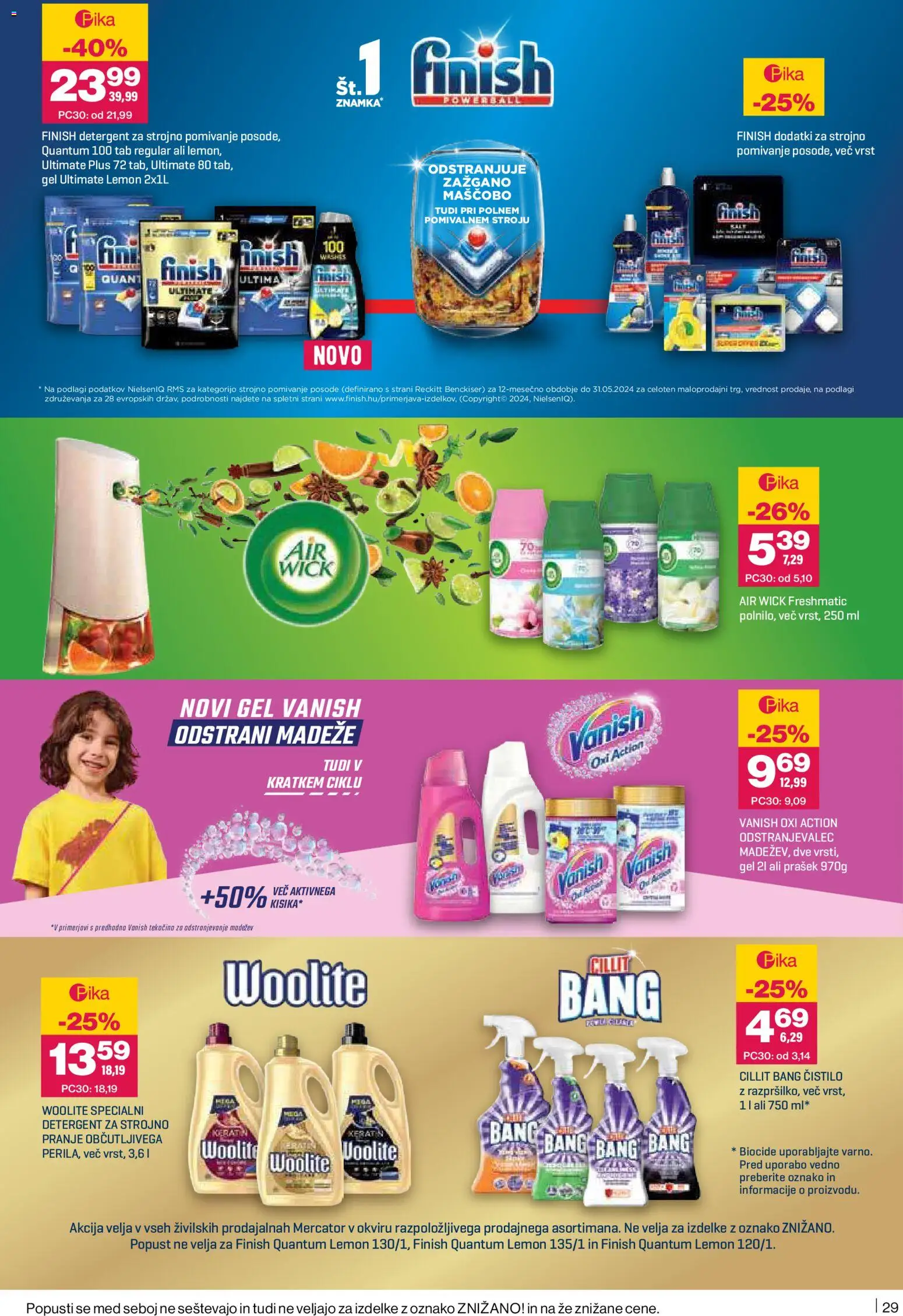 Novi Mercator katalog ponudbe – veljaven od 19.02.2026 | Stran: 29 | Izdelki: Prašek, Odstranjevalec madezev, Detergent