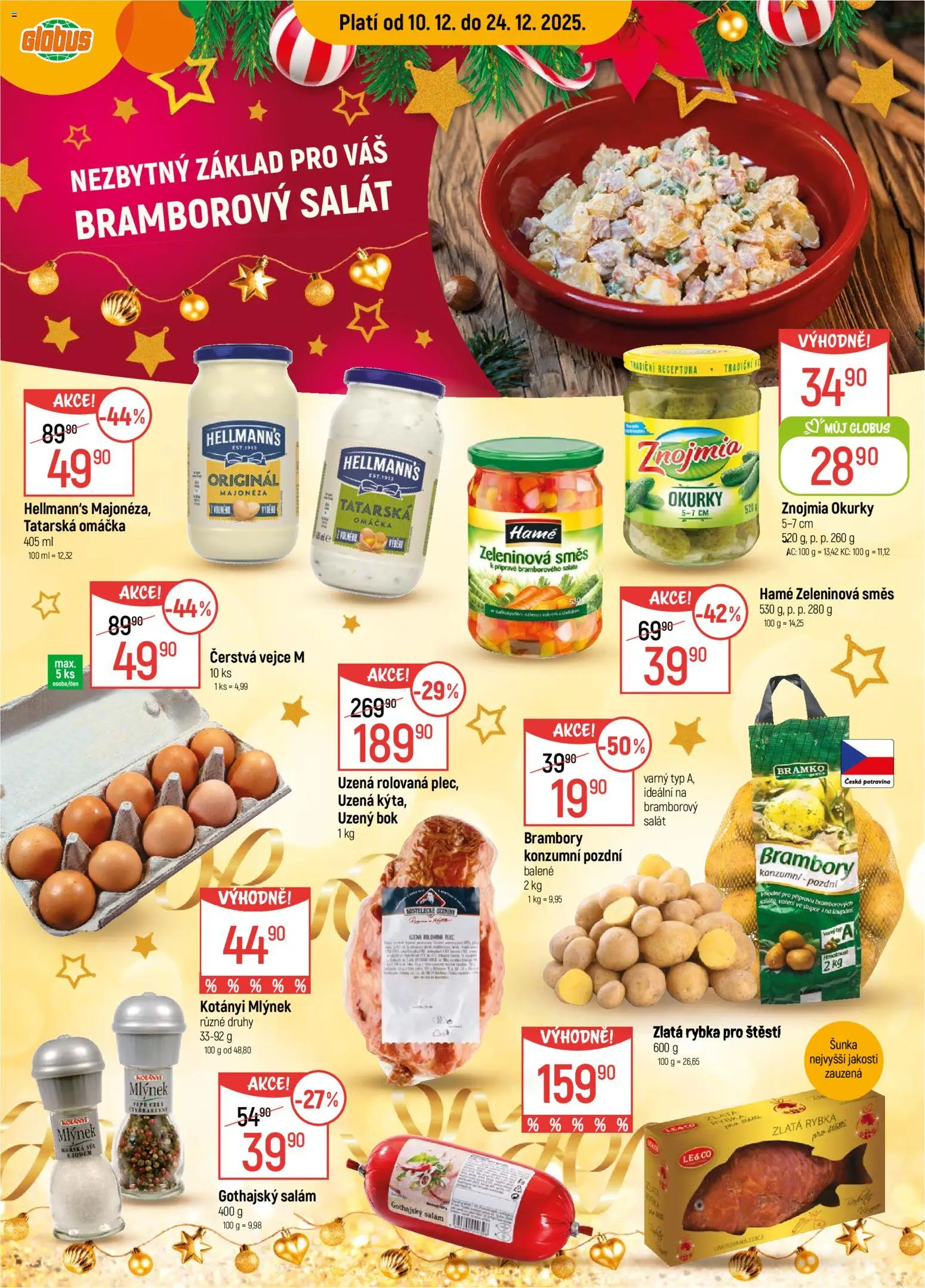 Globus leták - Praha Zličín od 10.12.2025 | Strana: 9 | Produkty: Globus, Vejce, Šunka, Majonéza Hellmann's