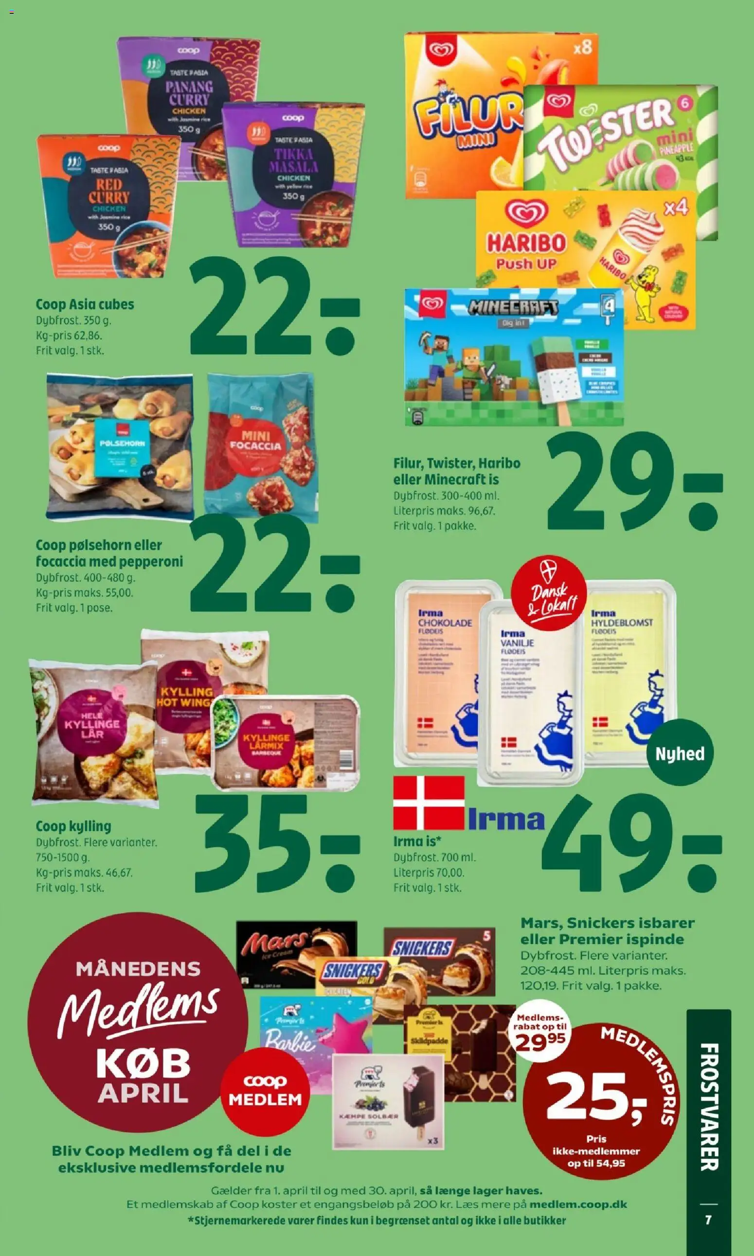 Coop 365 tilbudsavis – gyldig fra 09.04.2026 | Side: 9 | Produkter: Chokolade, Pasta, Is, Focaccia