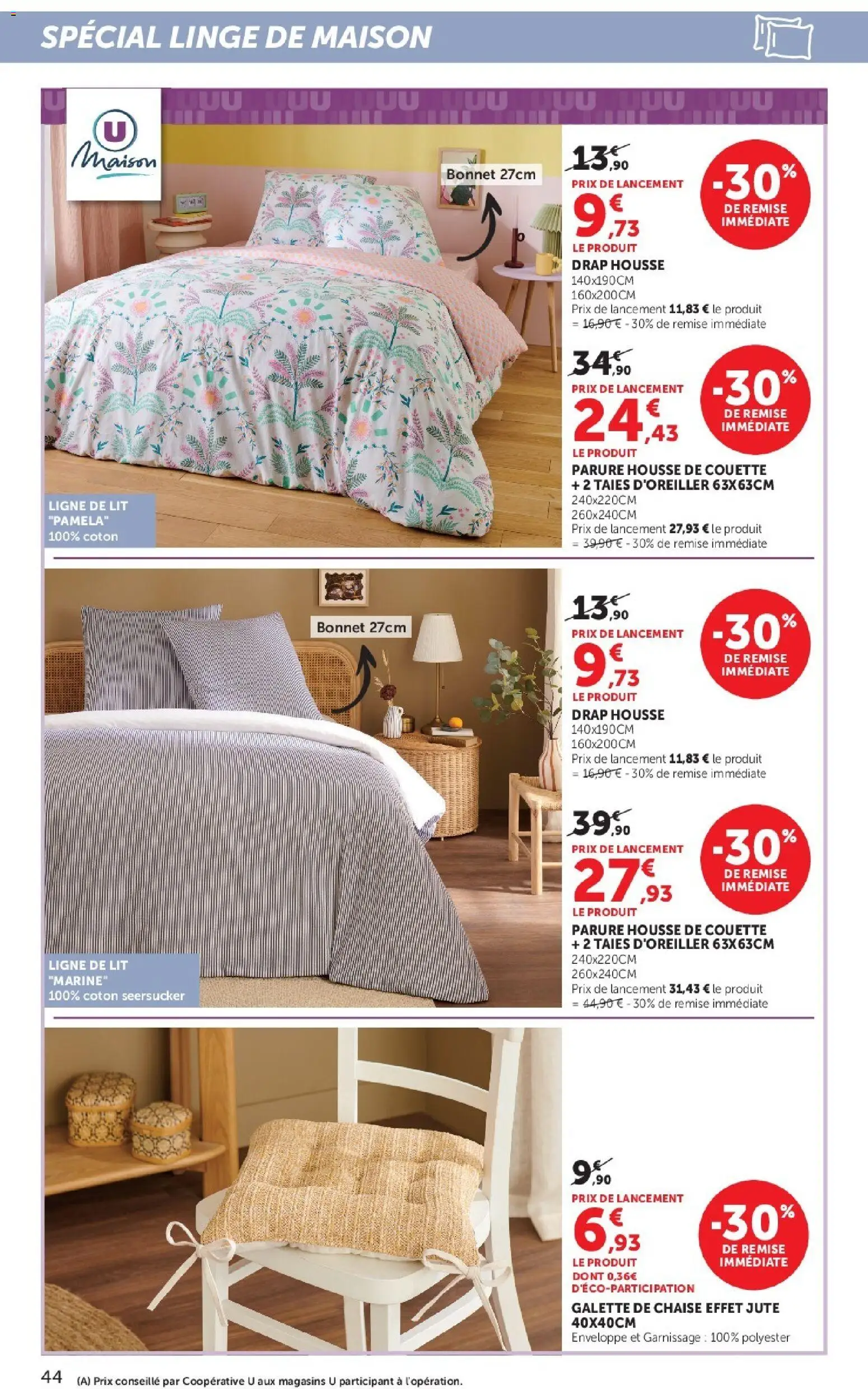 {H1} | Page: 44 | Produits: Enveloppe, Lit, Chaise, Galette de chaise