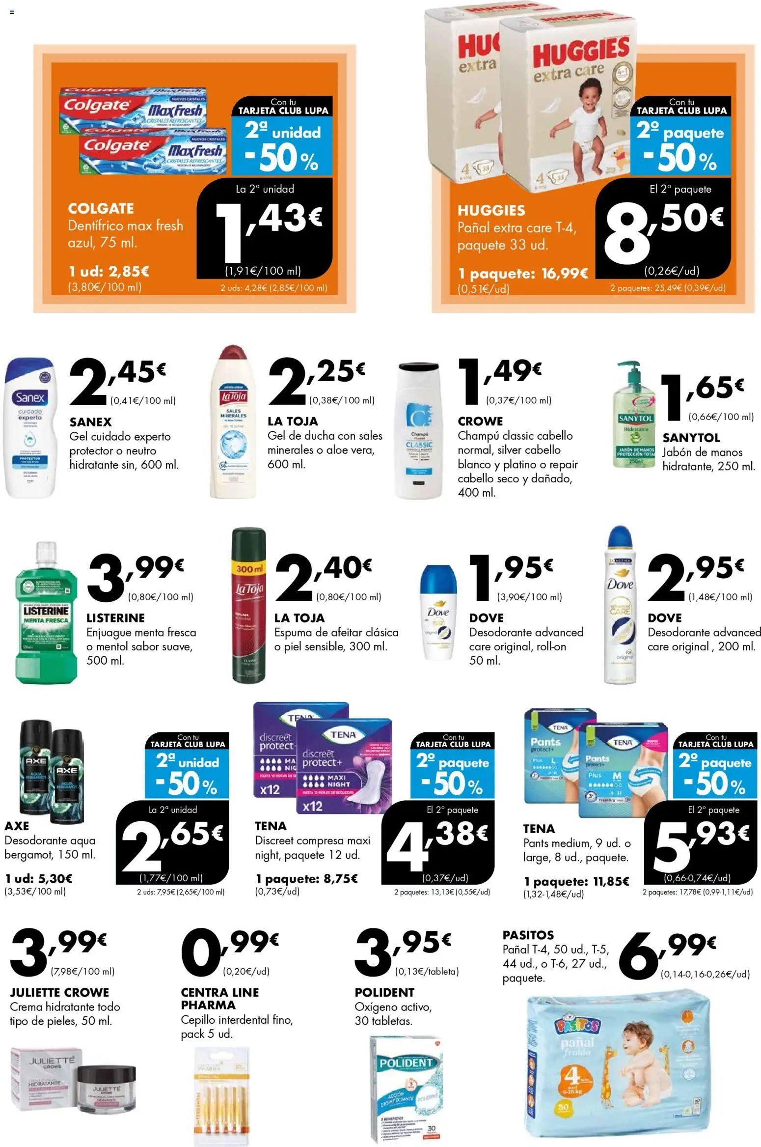 Lupa Supermercados folleto │ válido desde el 22.01.2026 | Página: 15 | Productos: Espuma de afeitar, Jabón, Gel de ducha, Ducha