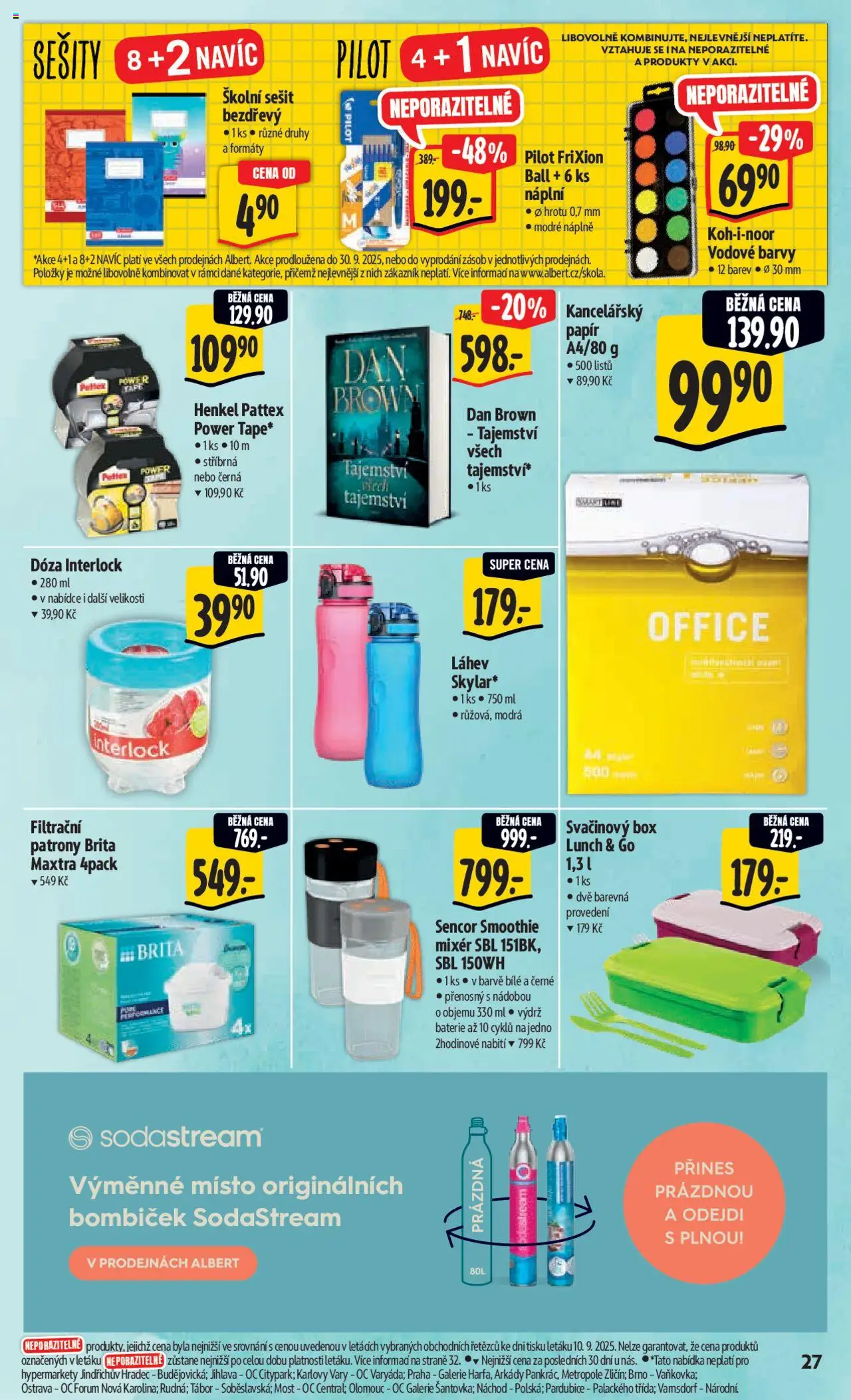 Albert leták - Hypermarket od 17.09.2025 | Strana: 35 | Produkty: Sešit, Brita, Smoothie, Láhev