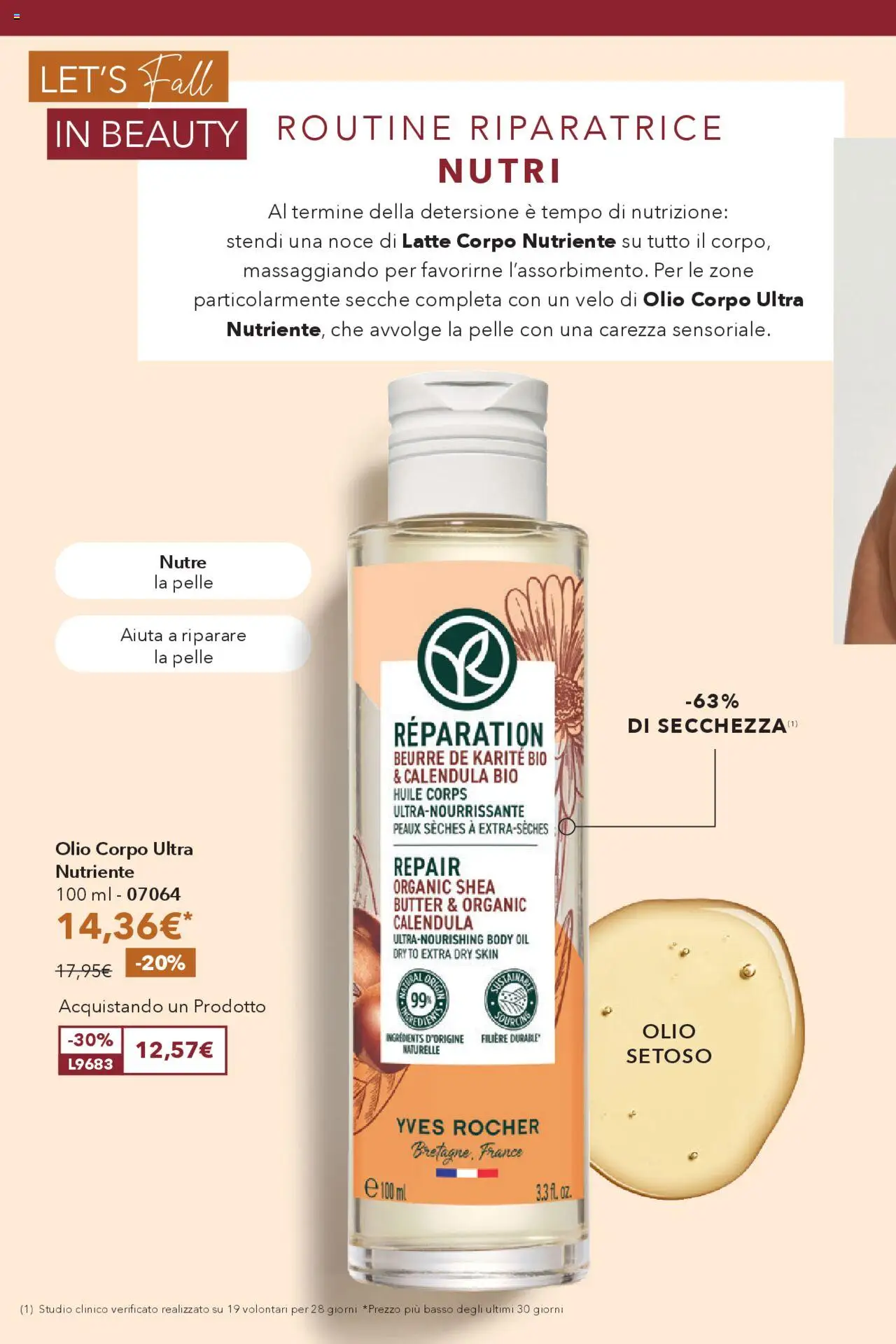 Volantino Yves Rocher del 17.10.2025 | Pagina: 6 | Prodotti: Olio corpo, Latte, Olio