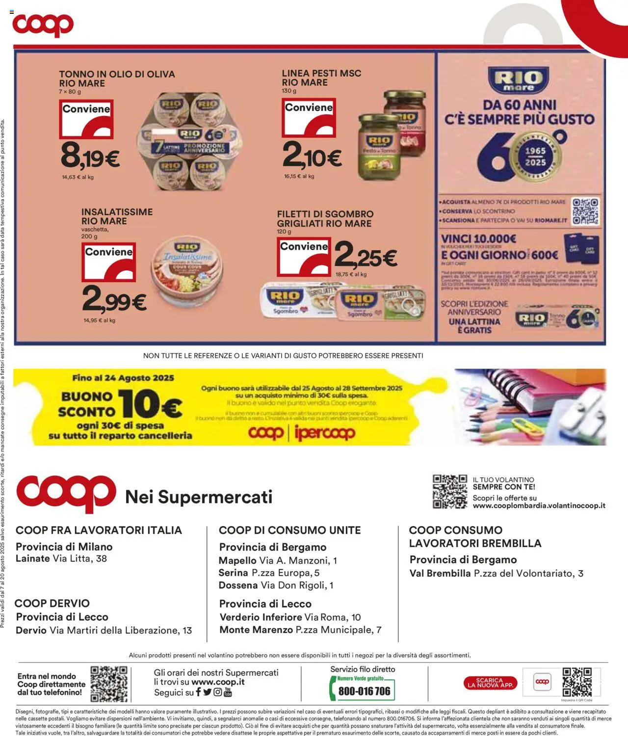 Volantino COOP del 07.08.2025 | Pagina: 11 | Prodotti: Tè, Data, Tonno, Olio di Oliva