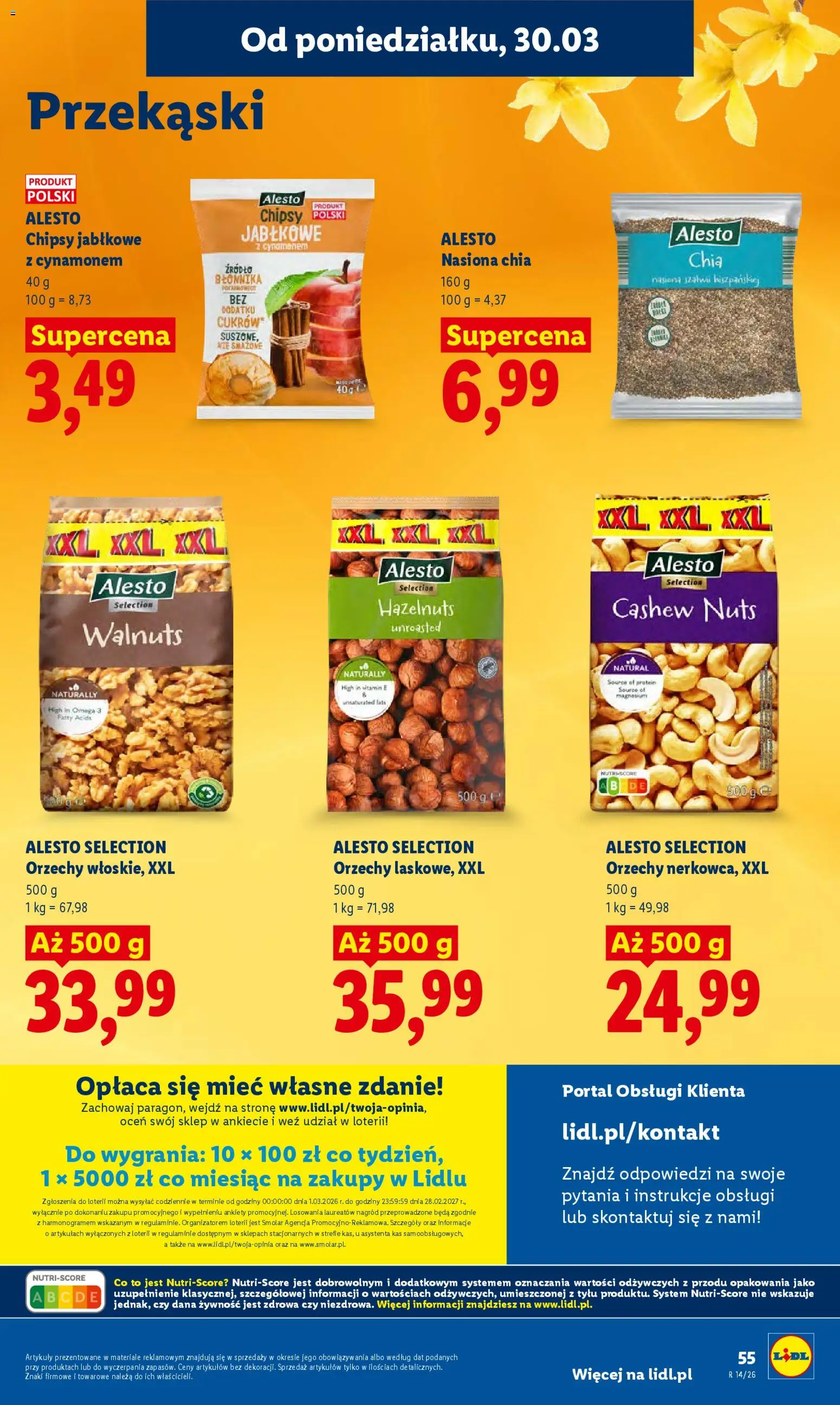 Lidl Polsko leták od 30.03.2026 | Strana: 55 | Produkty: Chia, Chipsy, Protein