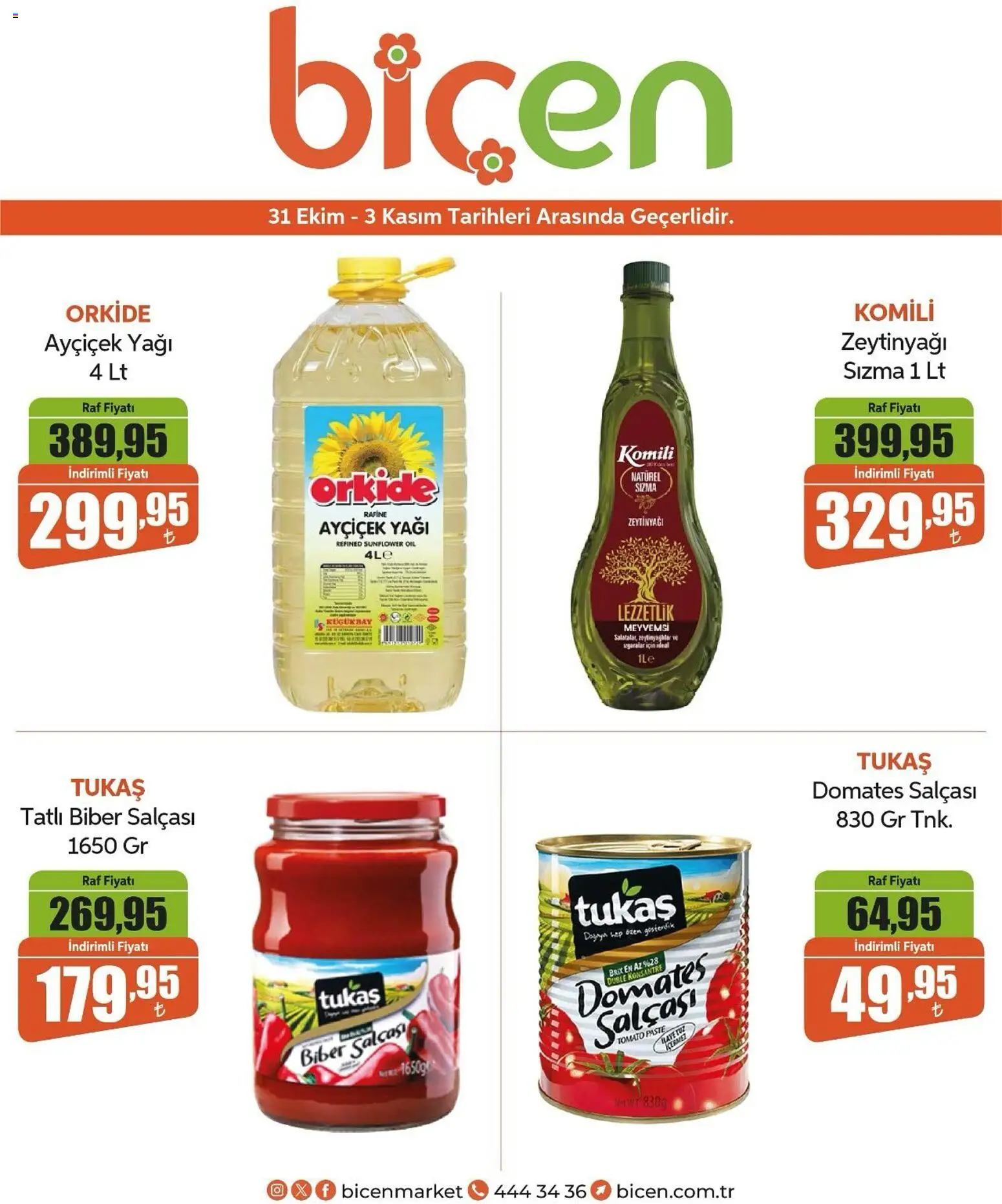 Biçen Market Katalog - 31.10.2025 tarihinden itibaren geçerlidir | Sayfa: 3 | Ürünler: Raf, Domates, Tuz, Biber