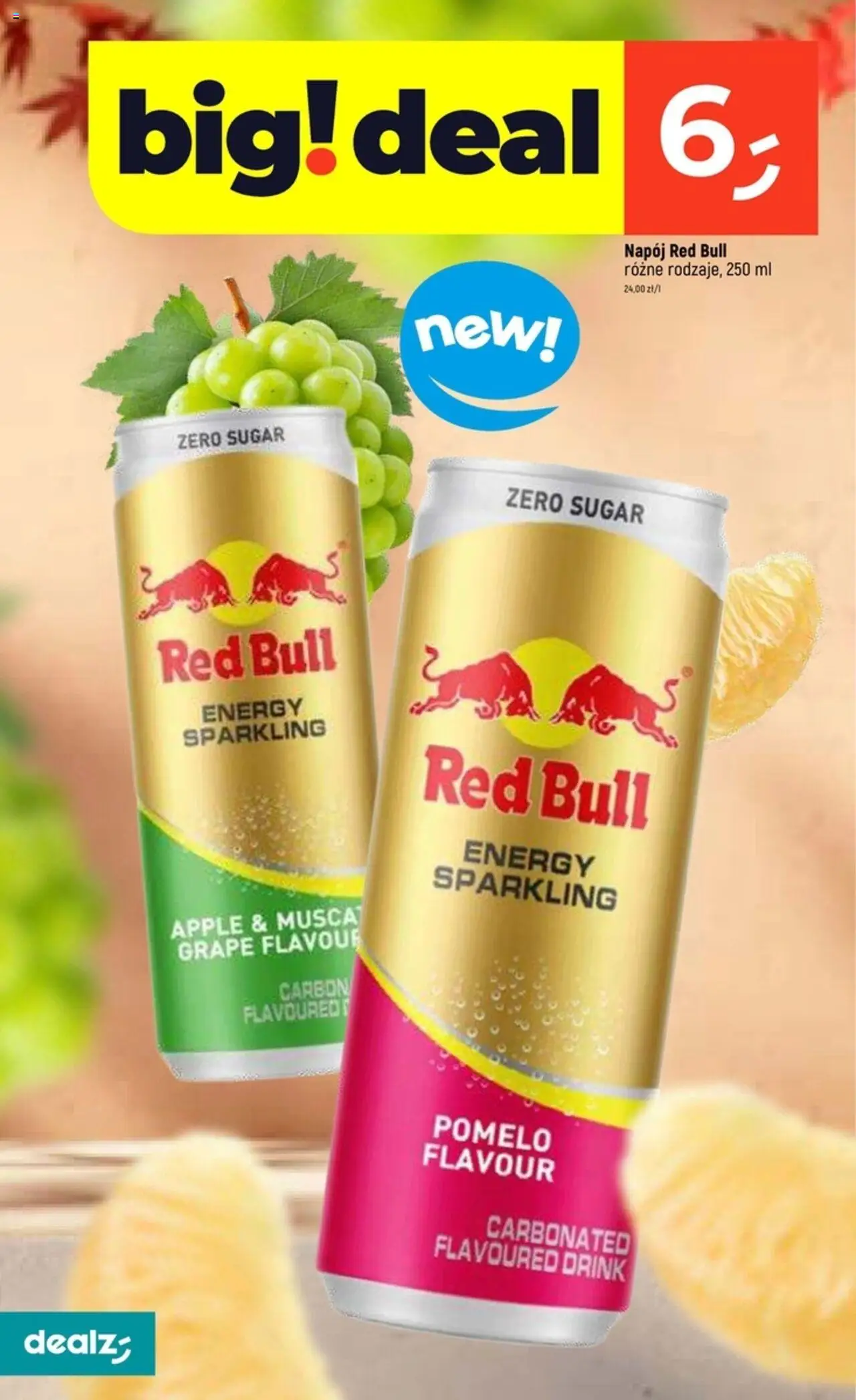 Dealz Gazetka od 18.09.2025 | Strona: 26 | Produkty: Red bull, Pomelo