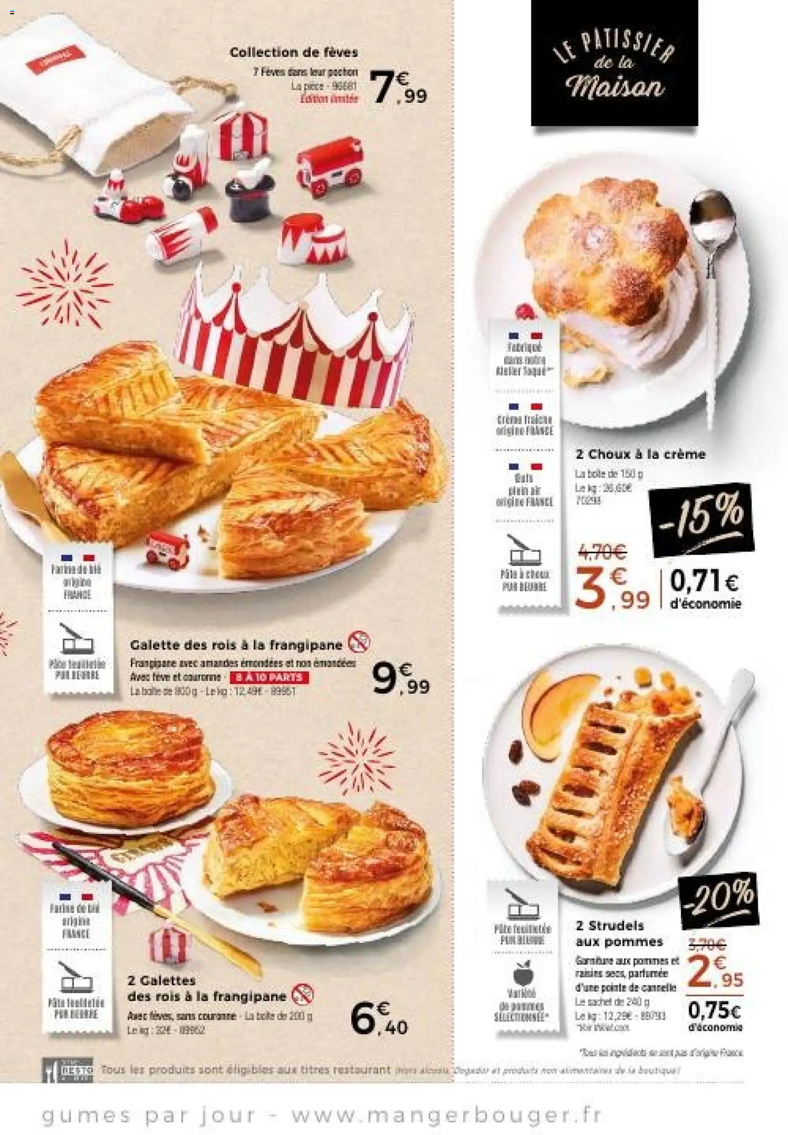 {H1} | Page: 15 | Produits: Galette des rois, Cannelle, Galette des rois a la frangipane, Crème