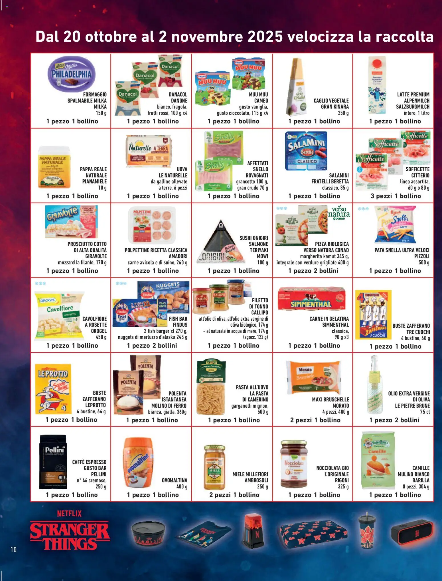 Volantino Conad del 24.10.2025 | Pagina: 10 | Prodotti: Salmone, Verdure, Cavolfiore, Miele