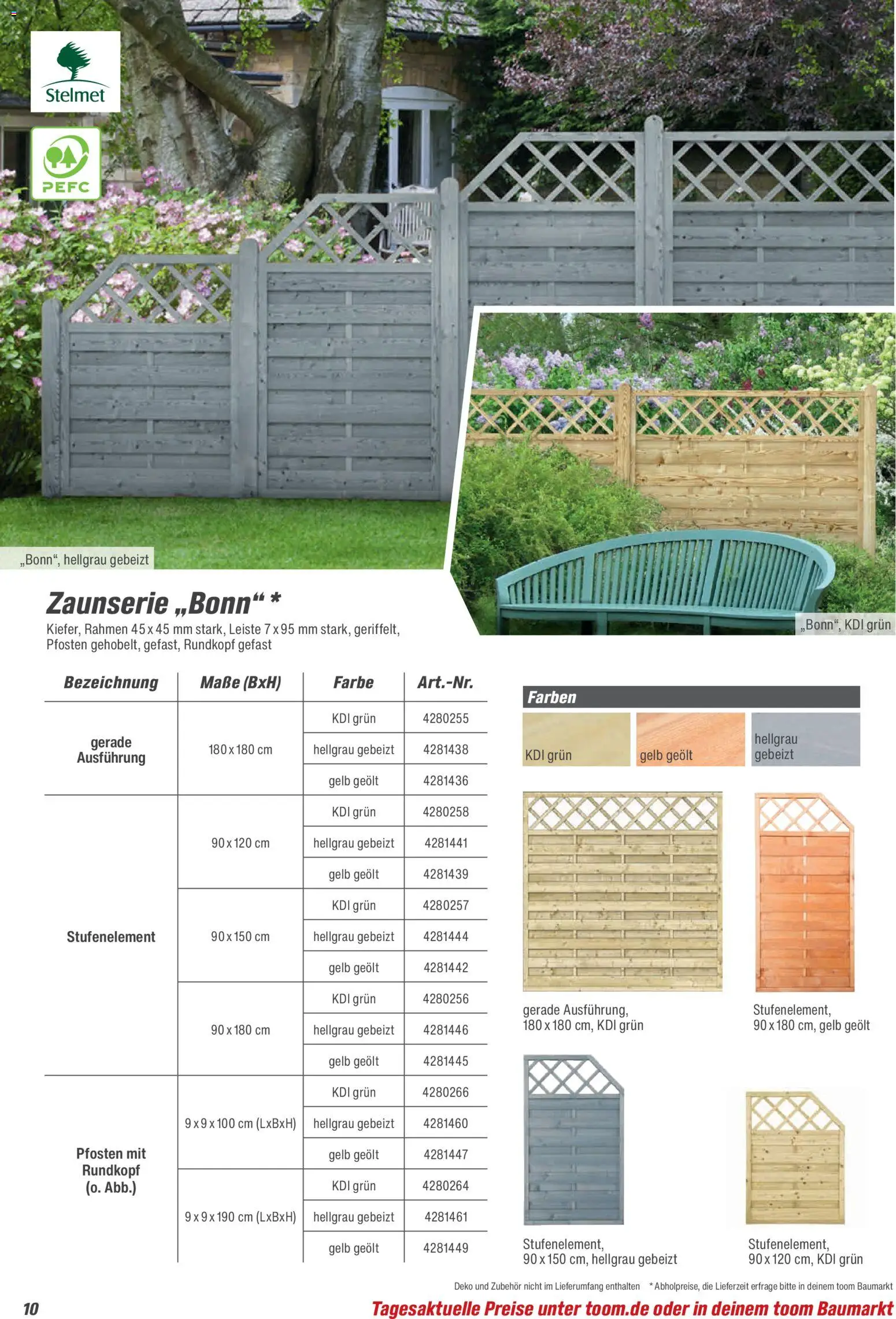 Toom Baumarkt Zäune & Sichtschutz 2026 – gültig ab 20.02.2026 | Seite: 10