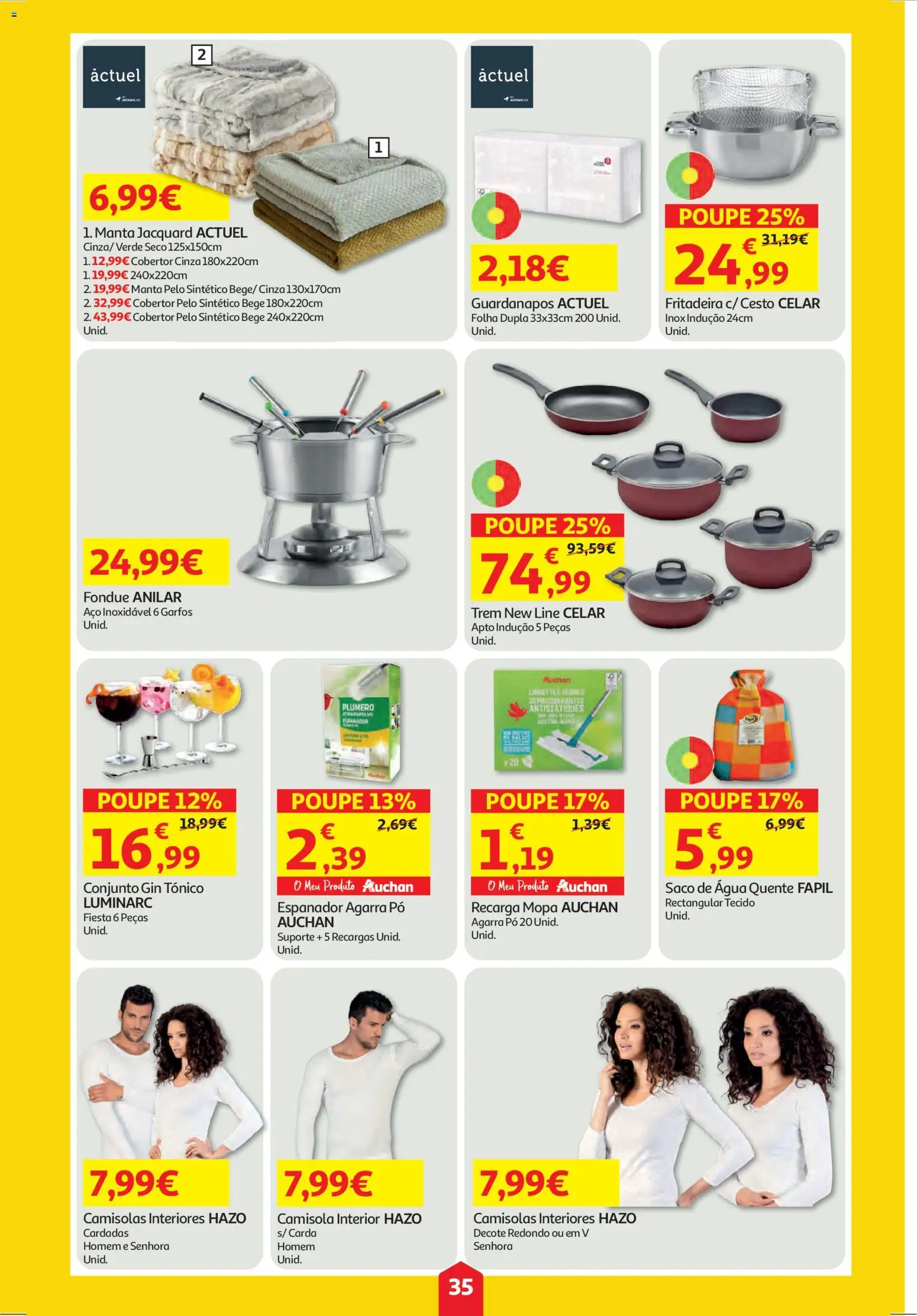 Auchan folheto │ válido de 25.12.2025 | Página: 35 | Produtos: Garfos, Pó, Gin, Camisola