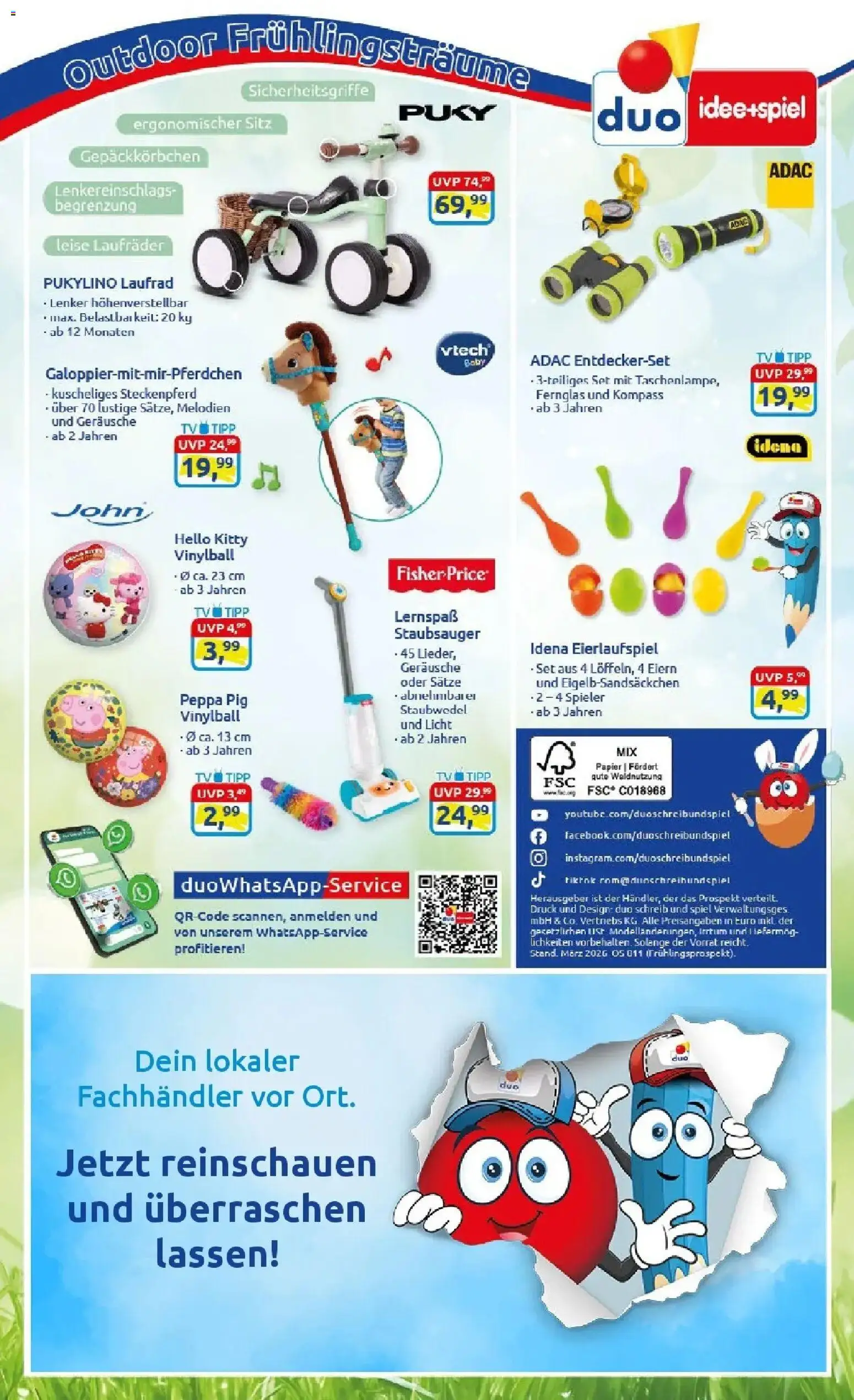 Angebote - duo idee + spiel: Frühlingsprospekt – gültig ab 20.03.2026 | Seite: 10 | Produkte: Spiel, Staubsauger, TV