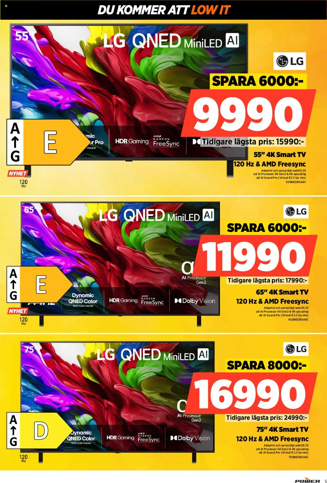 Power reklamblad aktuell från 16.06.2025 | Sida: 5 | Produkter: Smart tv, Tv