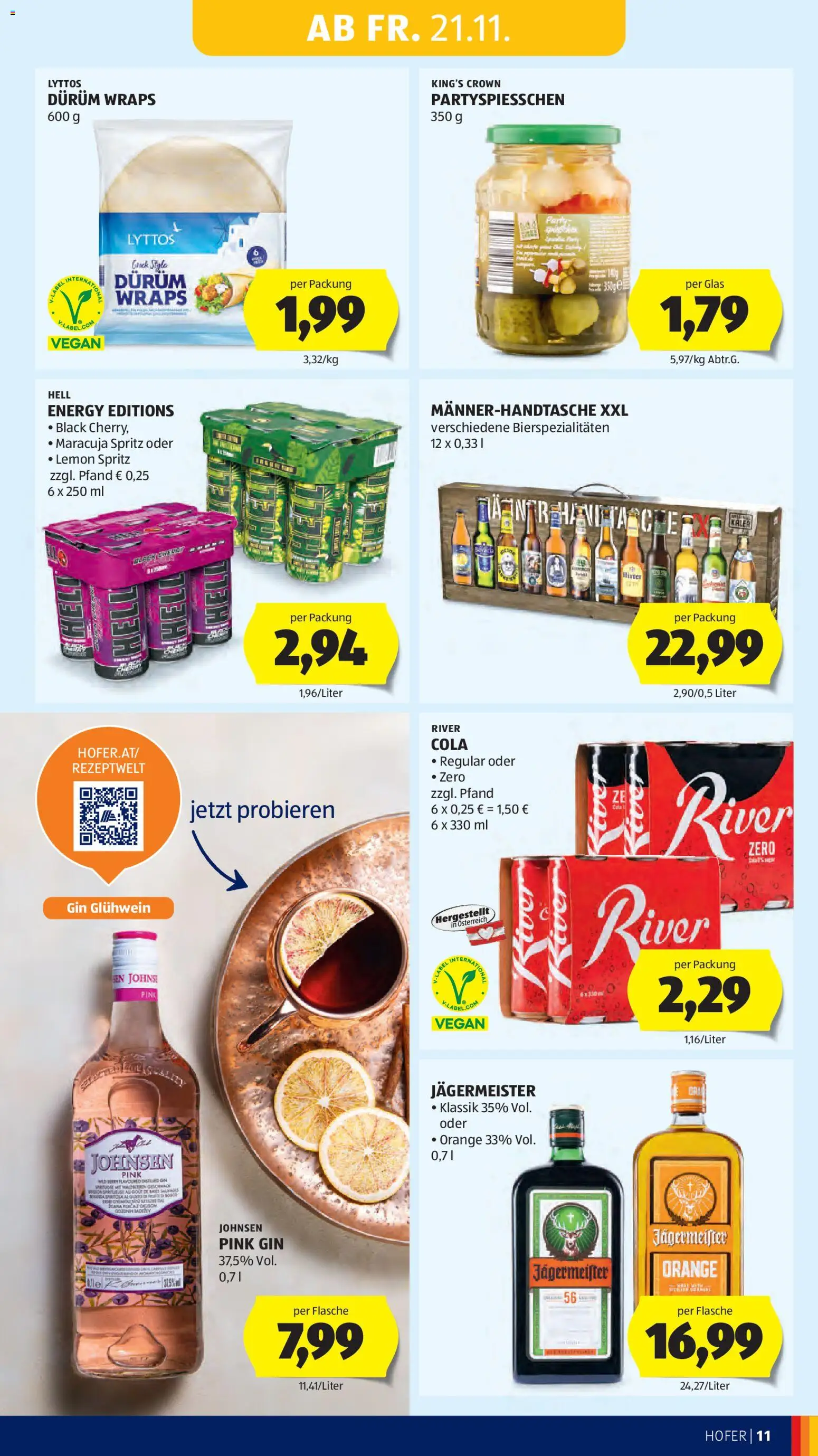 Hofer - Black Friday gültig ab 21.11.2025 | Seite: 13 | Produkte: Gin