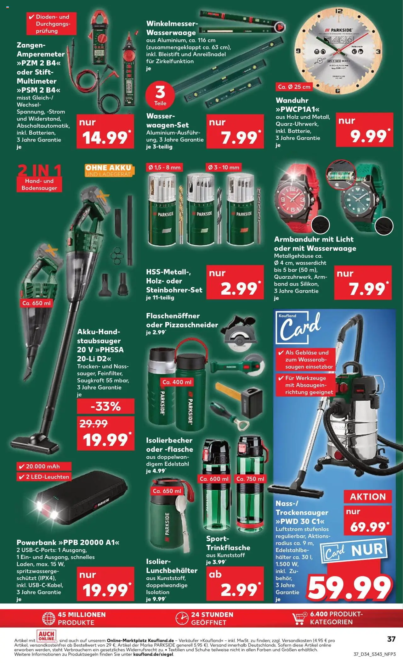 Kaufland Prospekt 	 - gültig ab dem 21.08.2025 | Seite: 37 | Produkte: Staubsauger, Wasser, Pizza, Powerbank