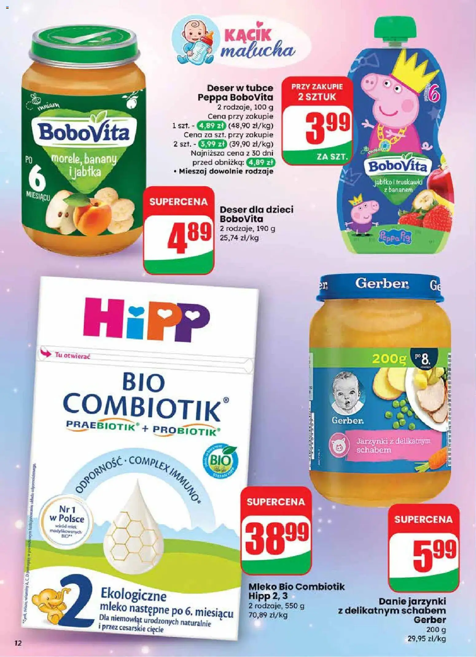 Dino gazetka od 18.03.2026 | Strona: 12 | Produkty: Mleko, Jabłka, Banany, Truskawki